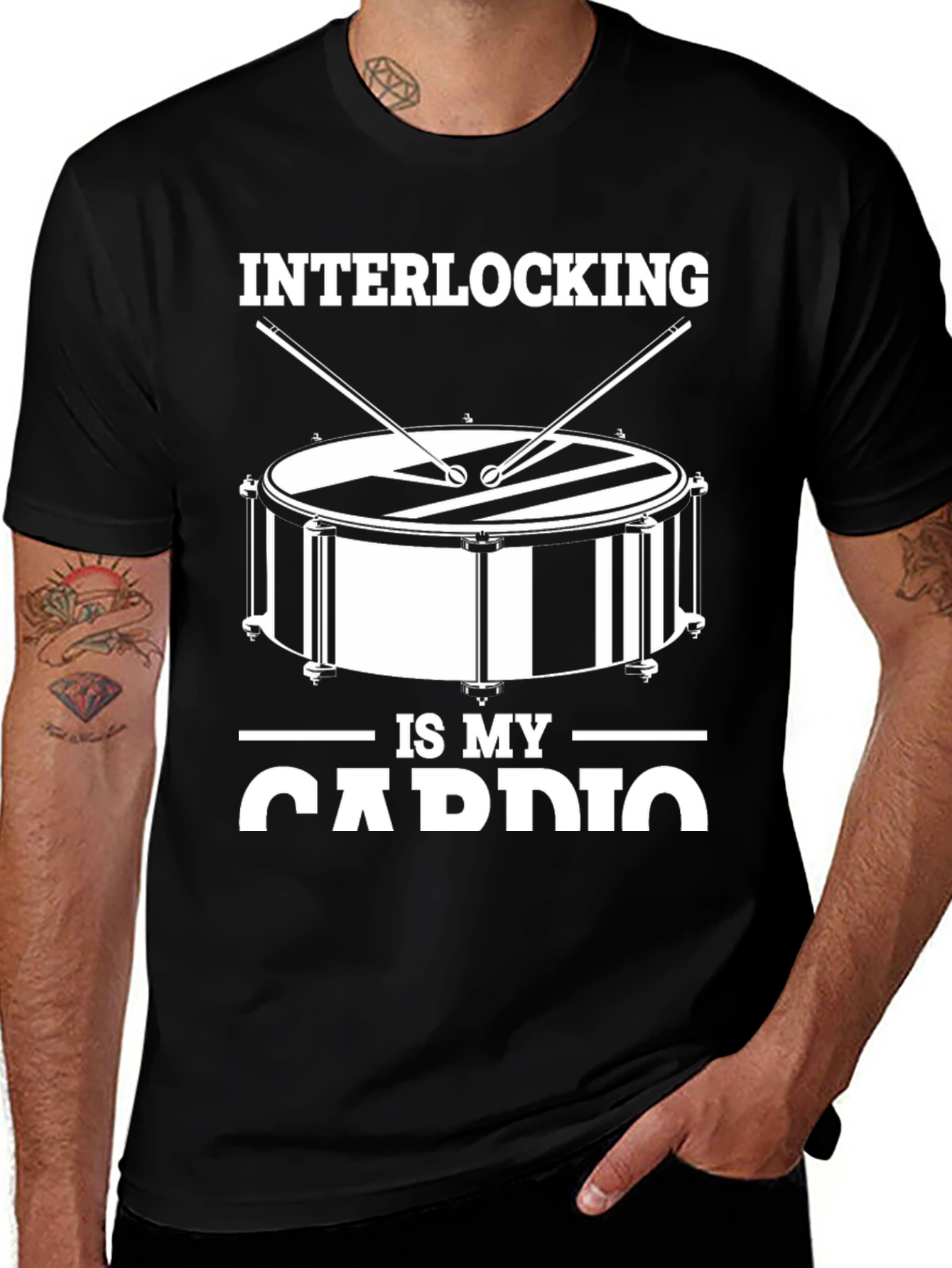 Interlocking is My Cardio Drummer T-Shirt