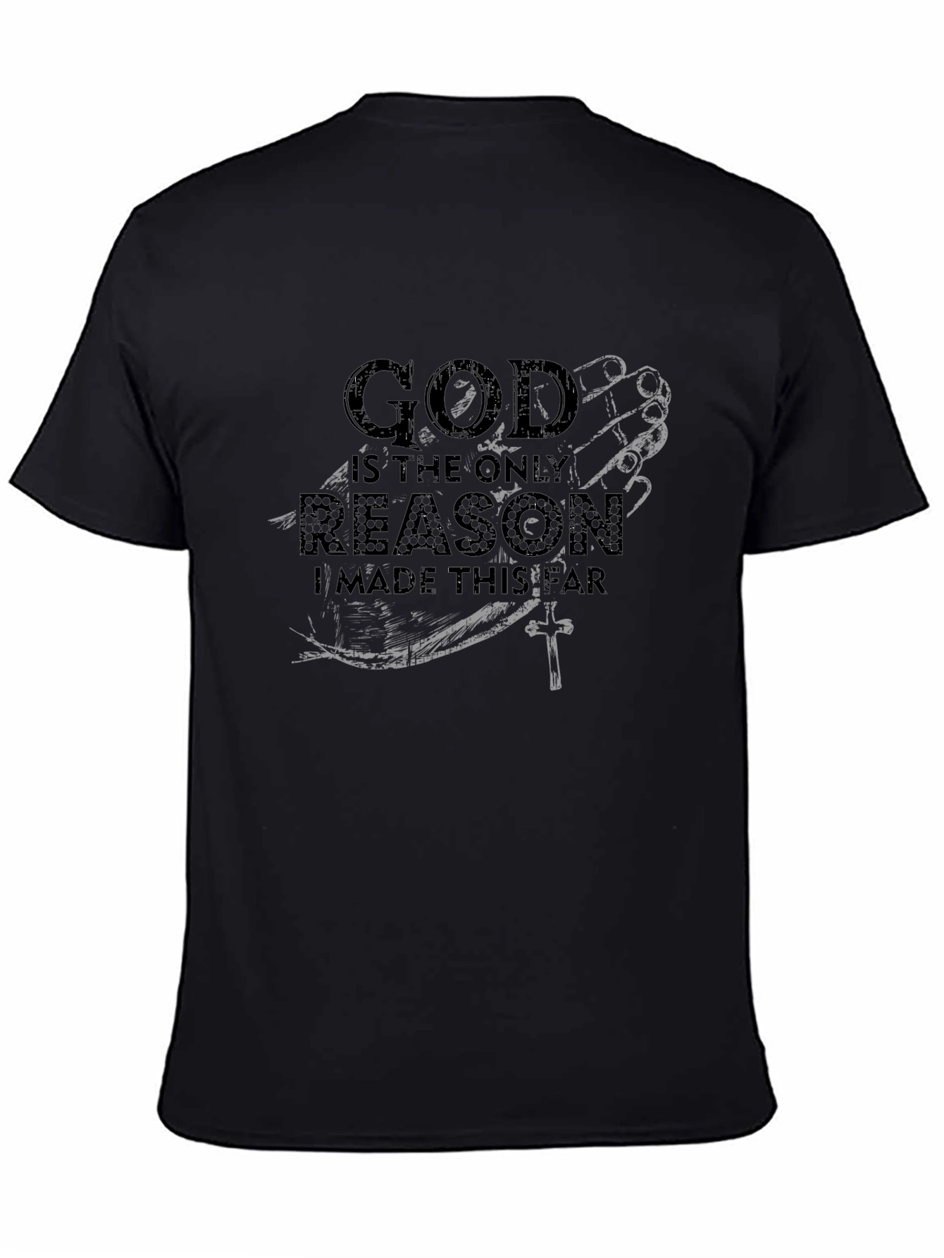 God is the Reason Graphic Black T-Shirt