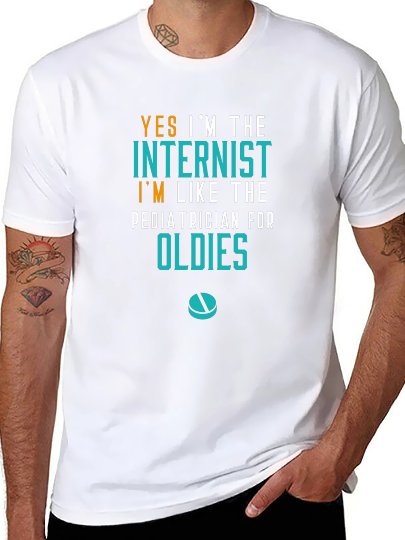 Internist Oldies Humor Graphic T-Shirt