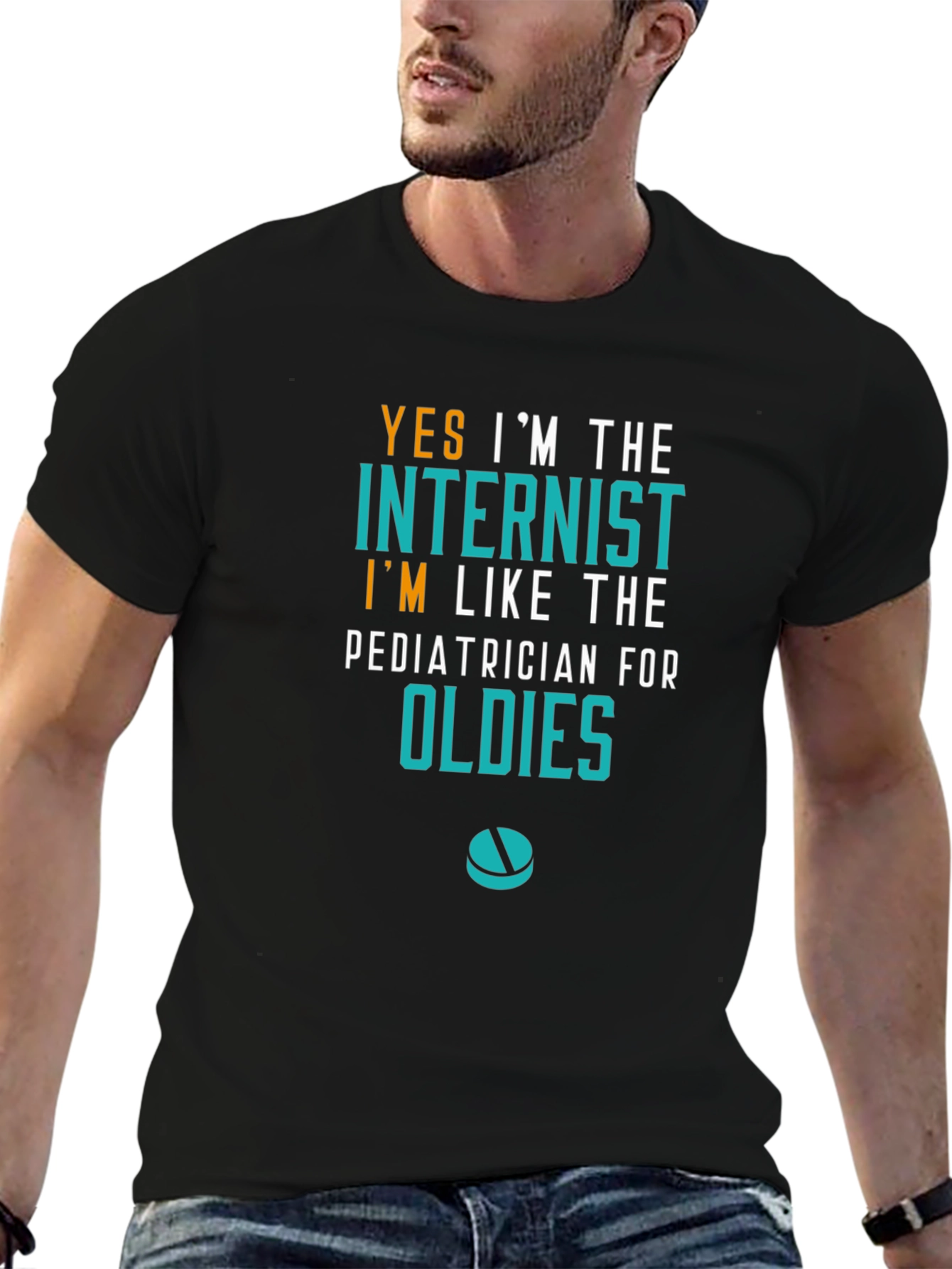 Internist Oldies Humor Graphic T-Shirt