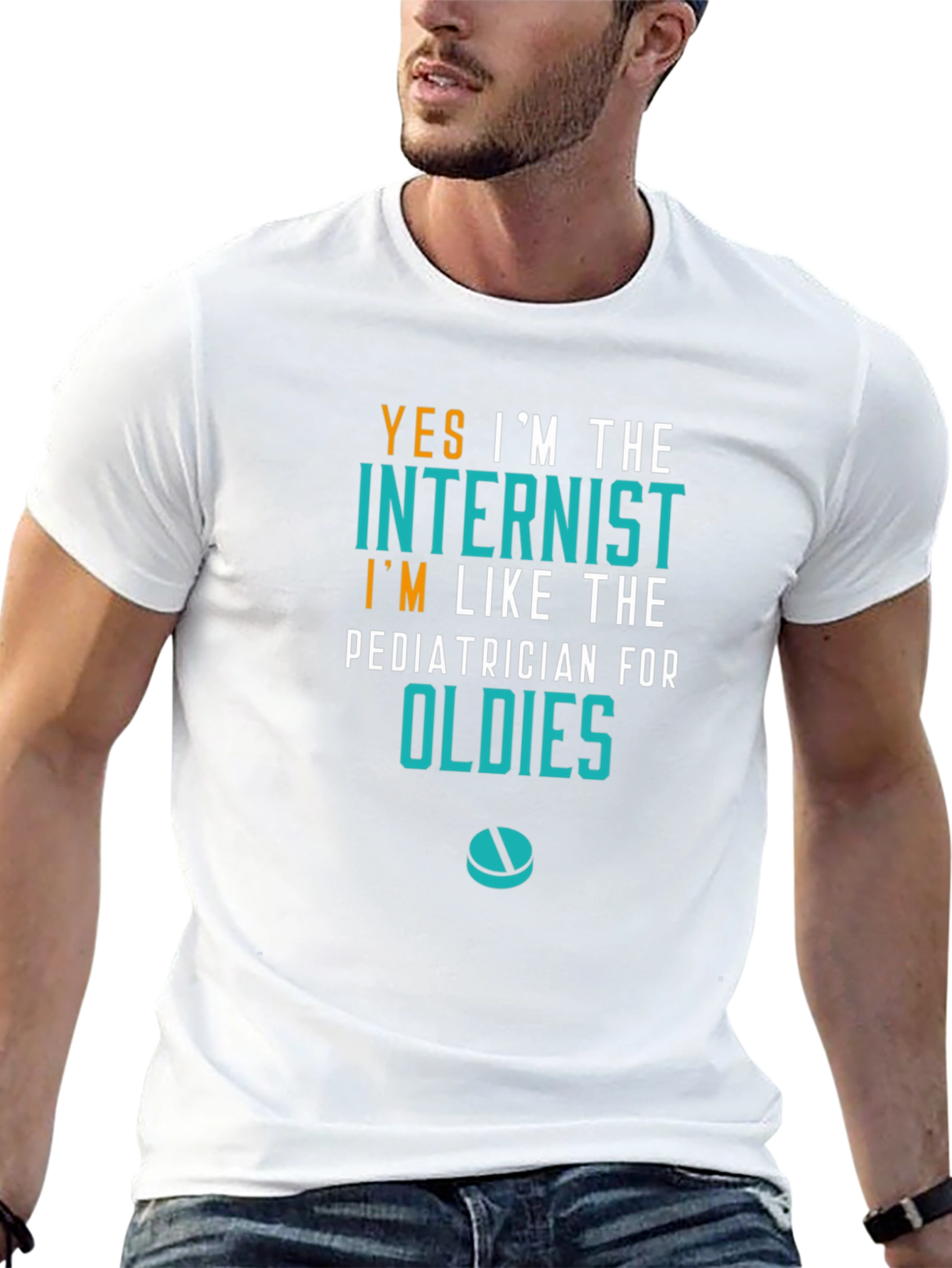 Internist Oldies Humor Graphic T-Shirt