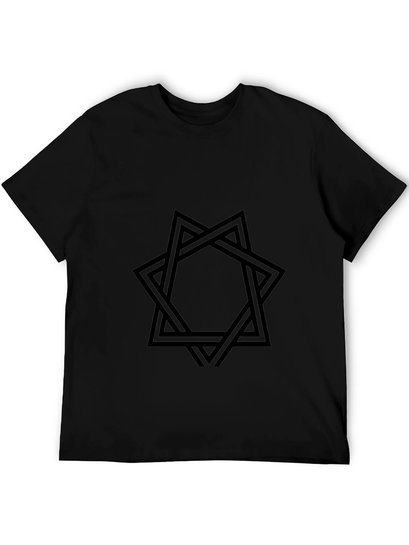 Geometric Star Black Graphic Tee