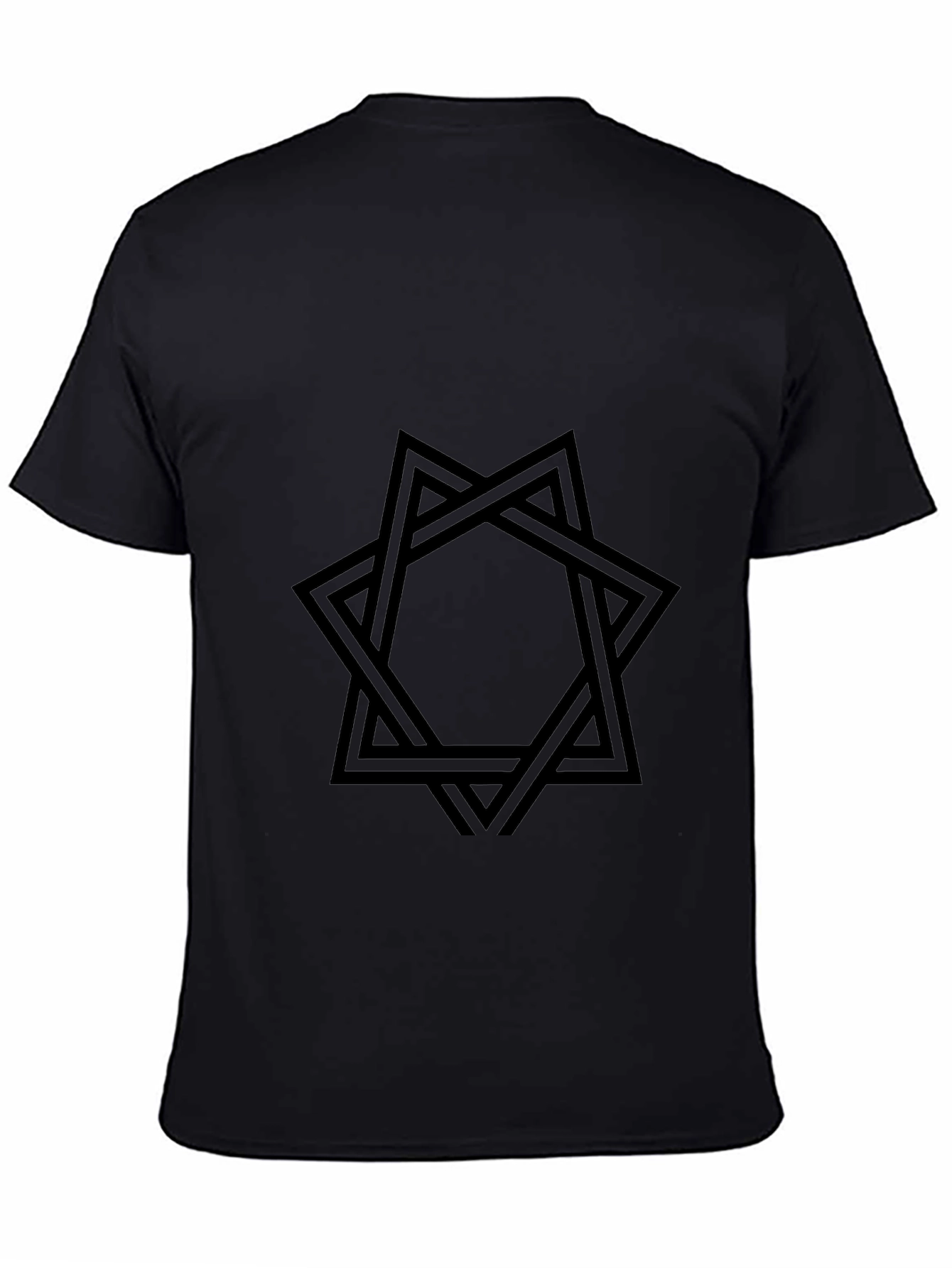 Geometric Star Black Graphic Tee
