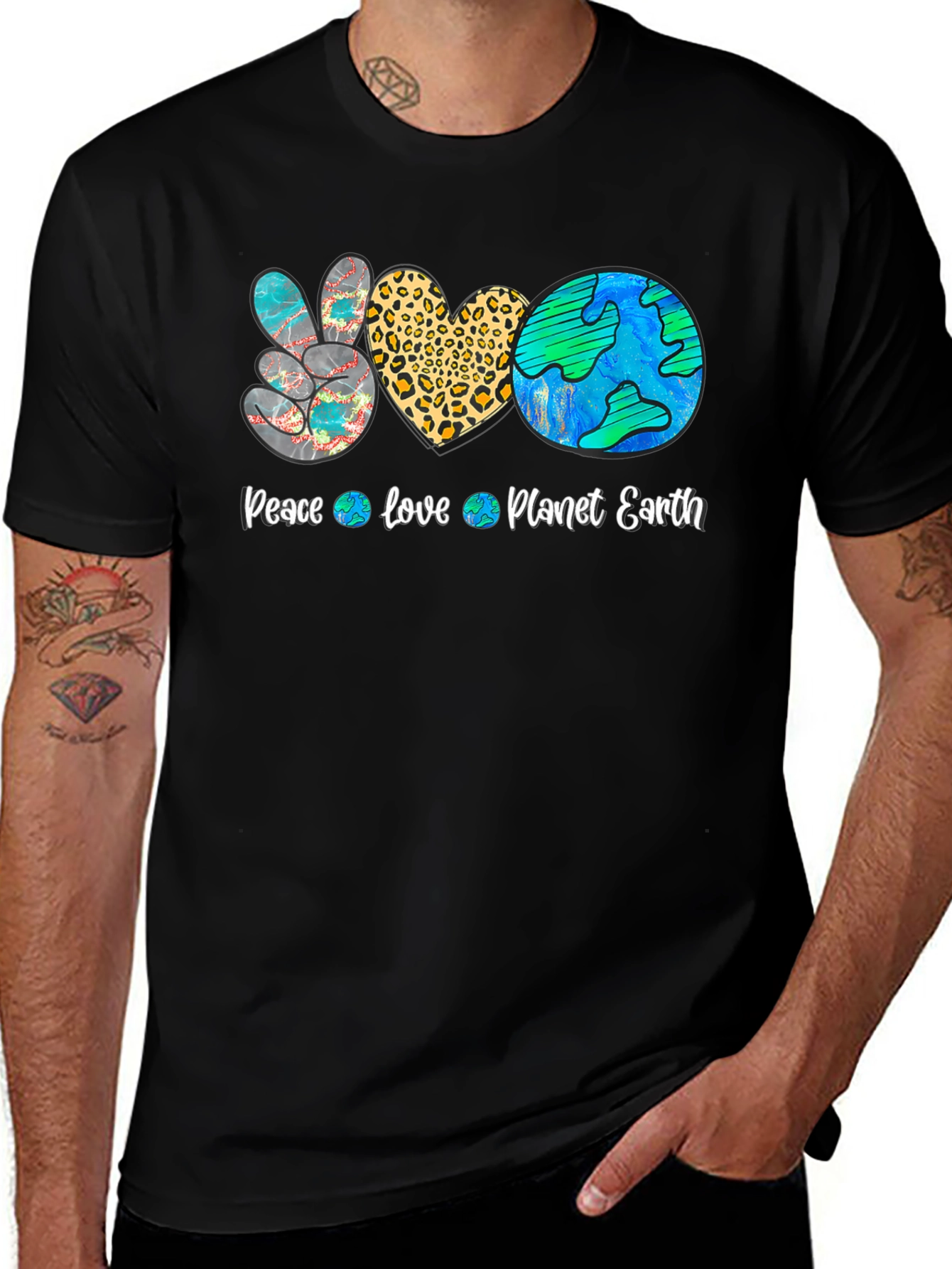 Peace Love Planet Earth Graphic Tee