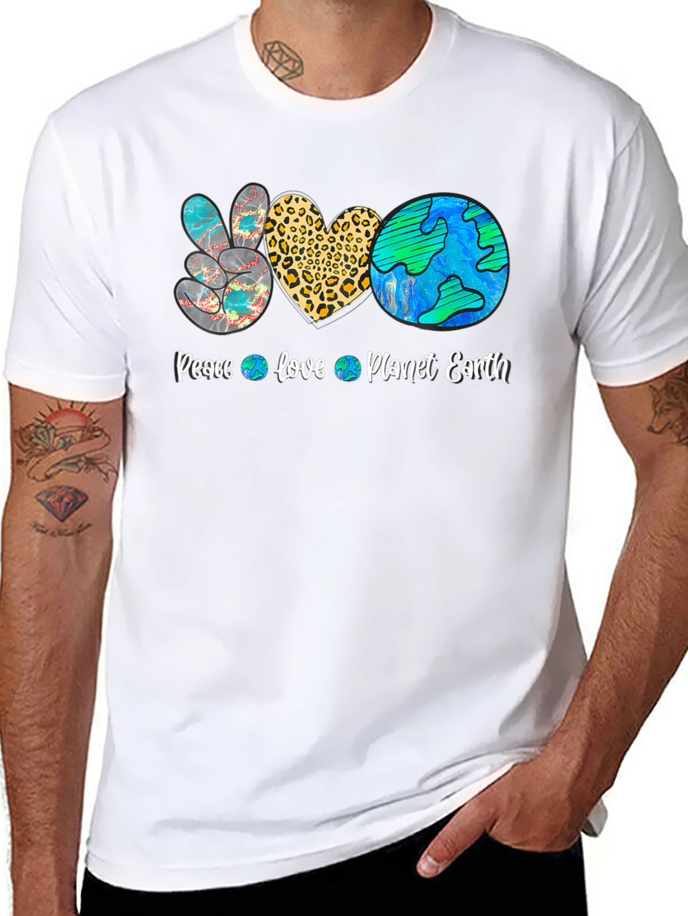 Peace Love Planet Earth Graphic Tee