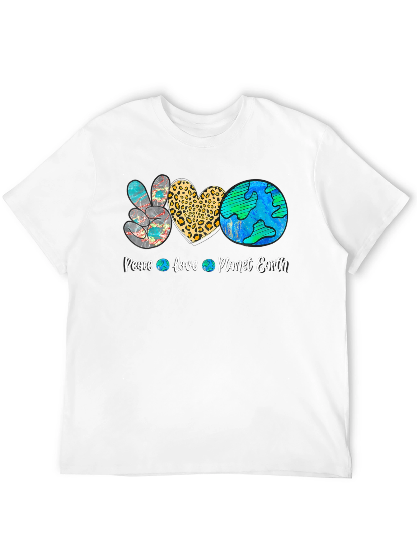 Peace Love Planet Earth Graphic Tee