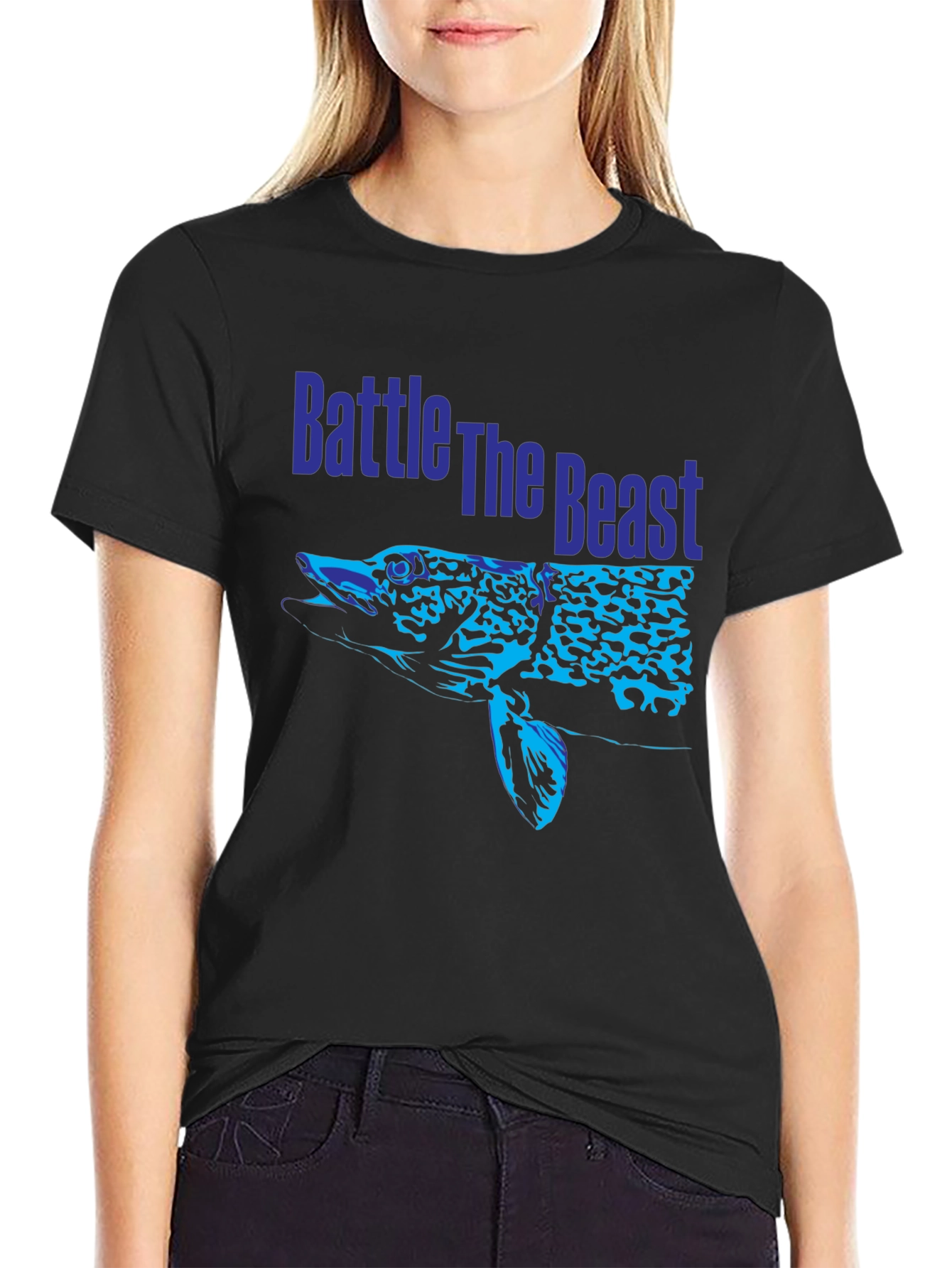 Battle The Beast Fish Graphic T-Shirt