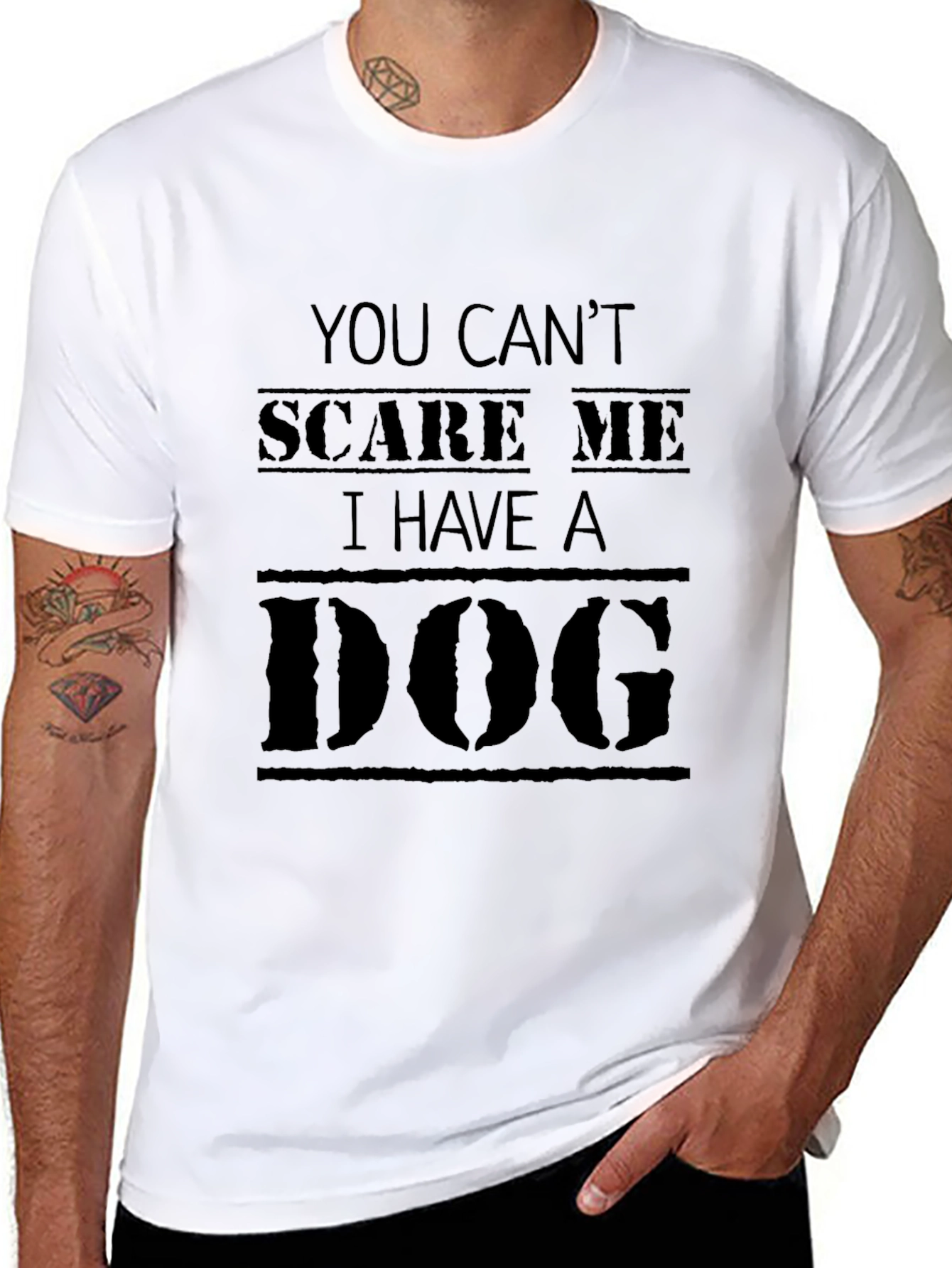 Dog Lover Graphic Tee - You Cant Scare Me