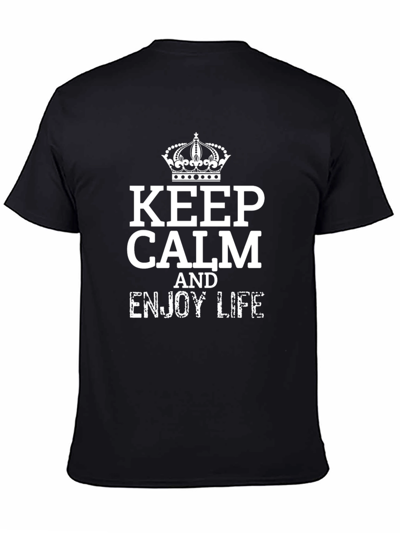 Keep Calm & Enjoy Life Black T-Shirt