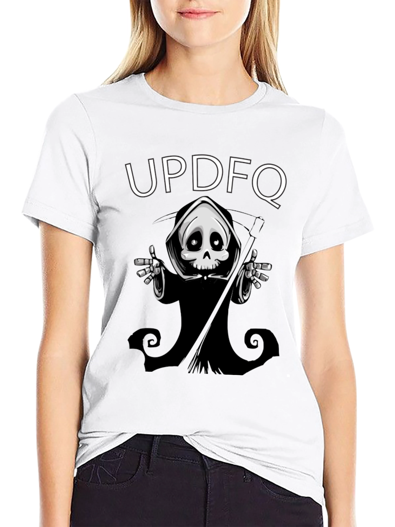 UPD FQ Grim Reaper Black Graphic T-Shirt