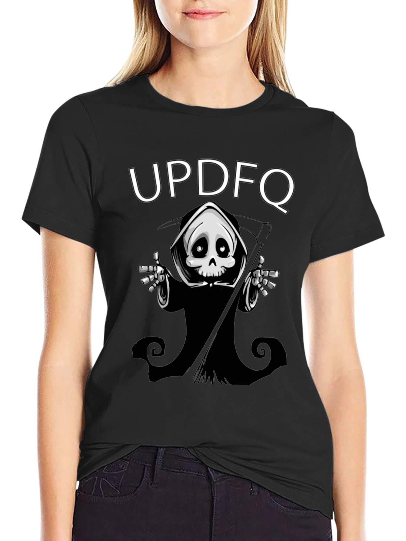 UPD FQ Grim Reaper Black Graphic T-Shirt