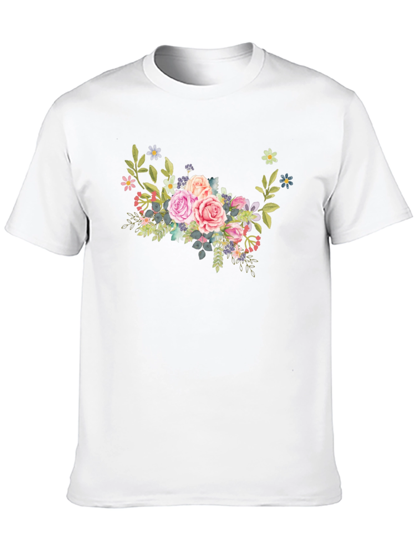 Floral Bouquet Black T-Shirt
