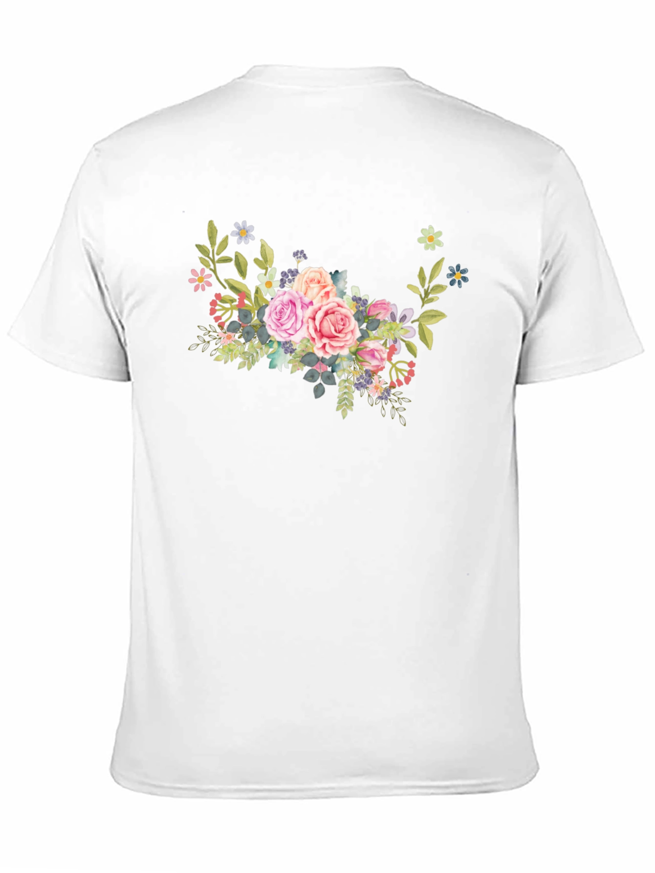Floral Bouquet Black T-Shirt