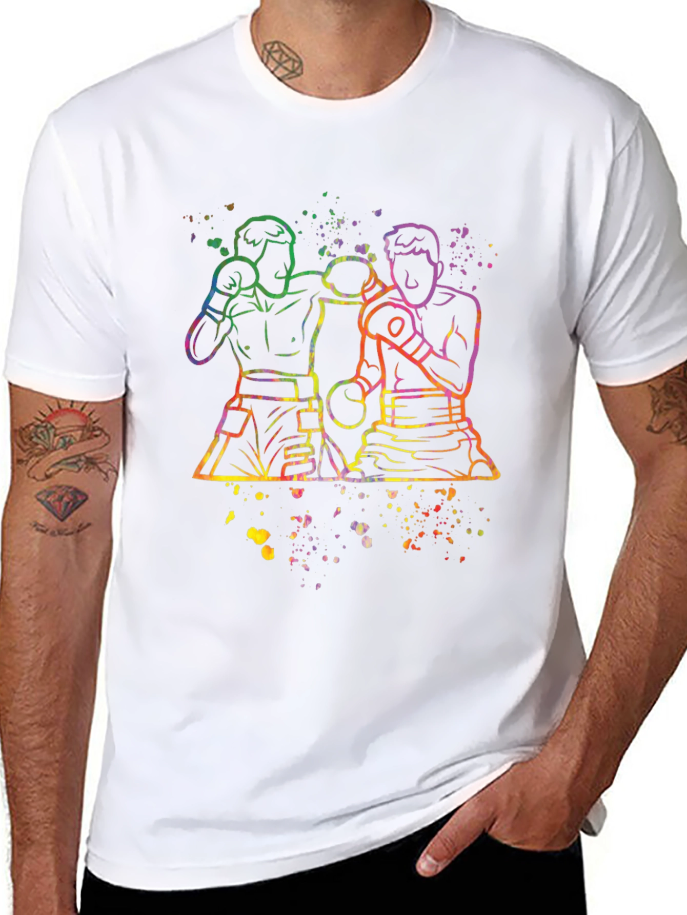 Vivid Boxer Graphic Tee - Stylish Mens T-Shirt