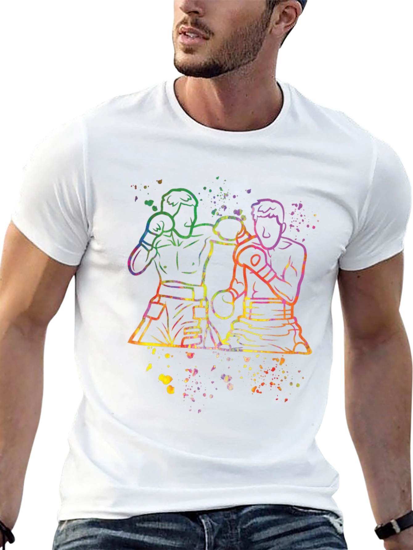 Vivid Boxer Graphic Tee - Stylish Mens T-Shirt
