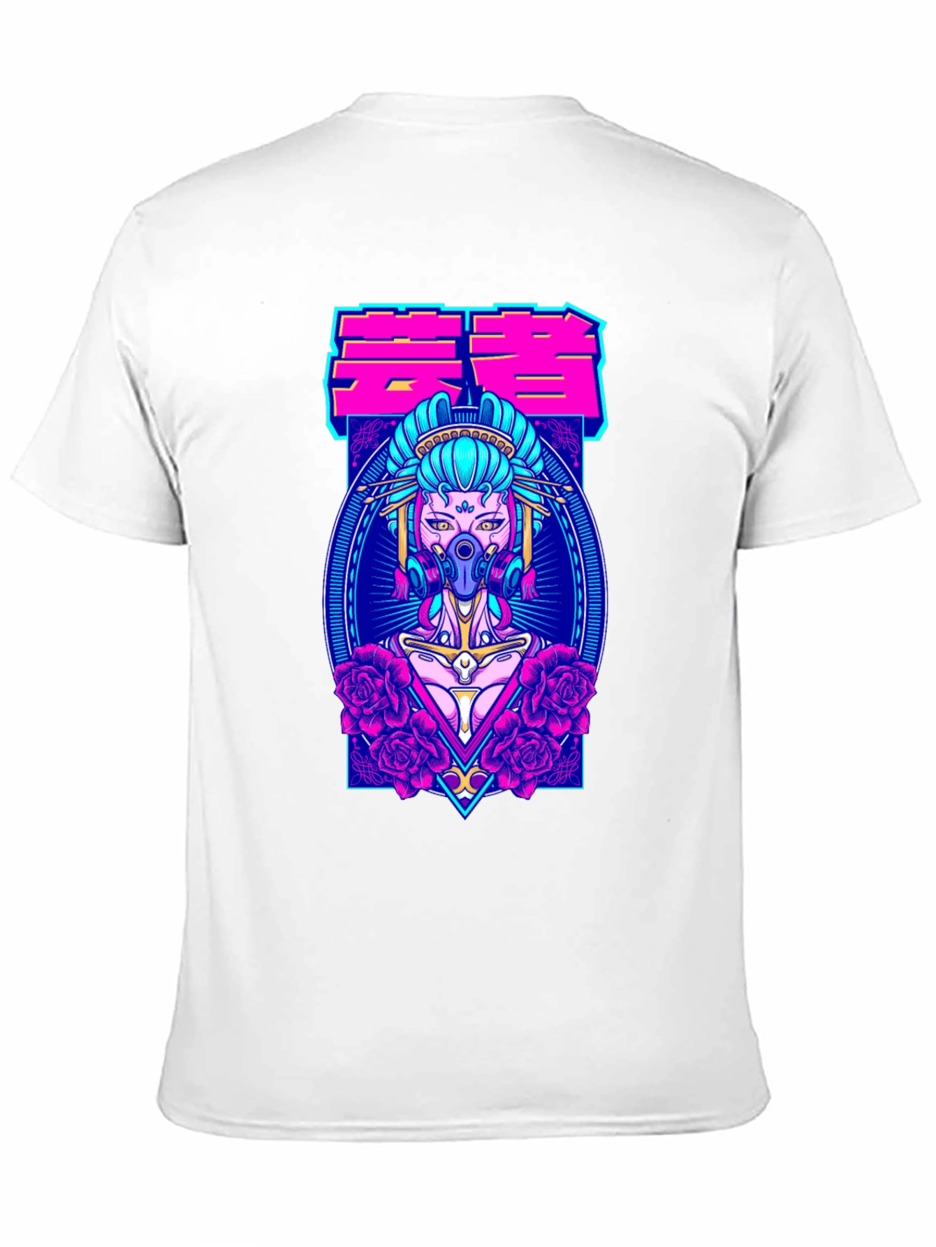 Cyberpunk Geisha T-Shirt - Unique Graphic Tee