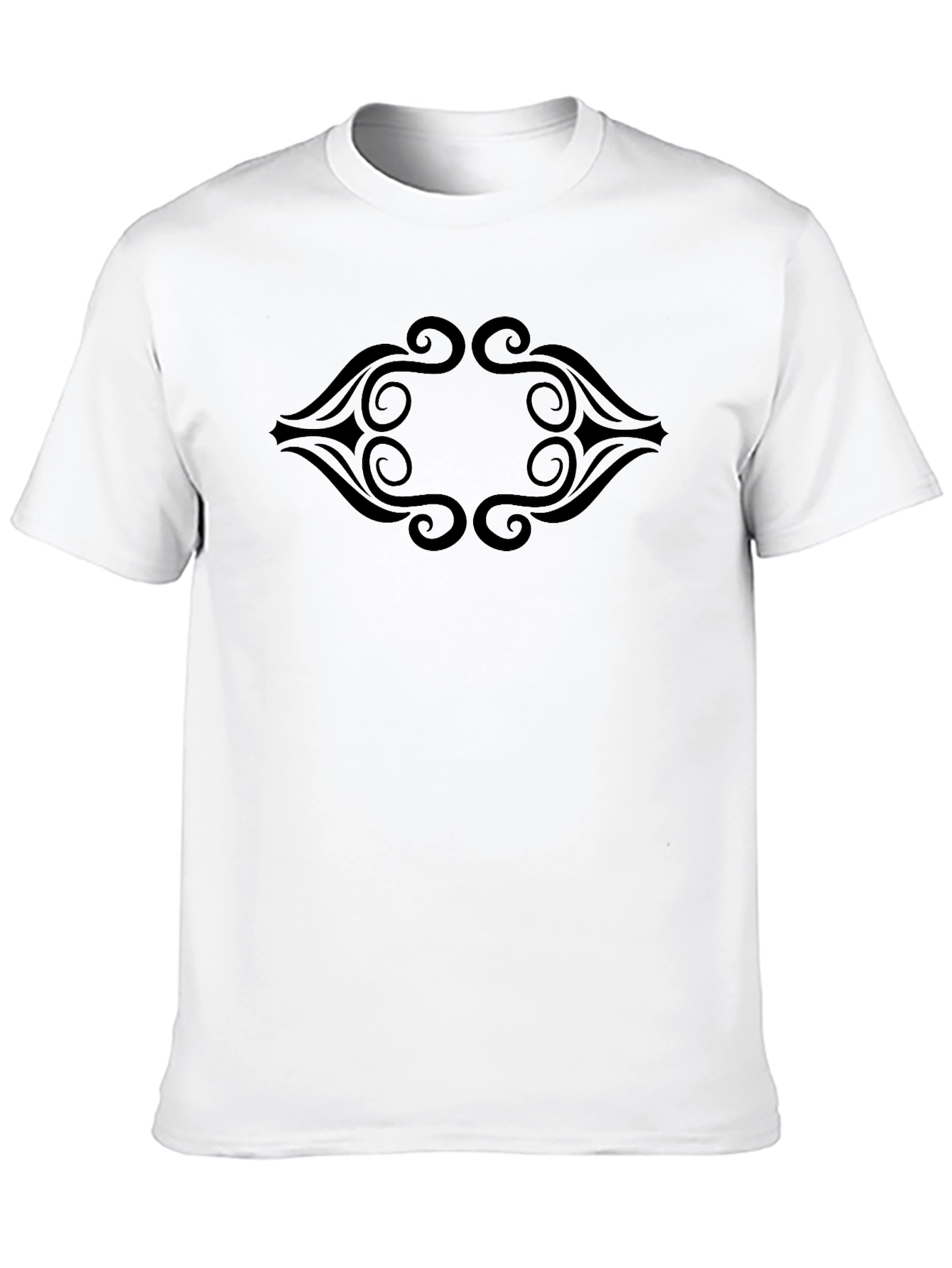 Tribal Swirl Graphic Black T-Shirt