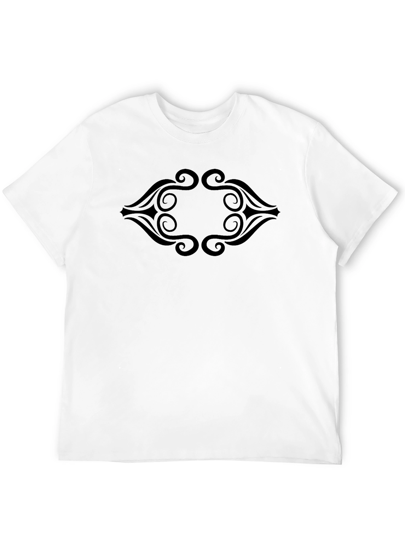 Tribal Swirl Graphic Black T-Shirt