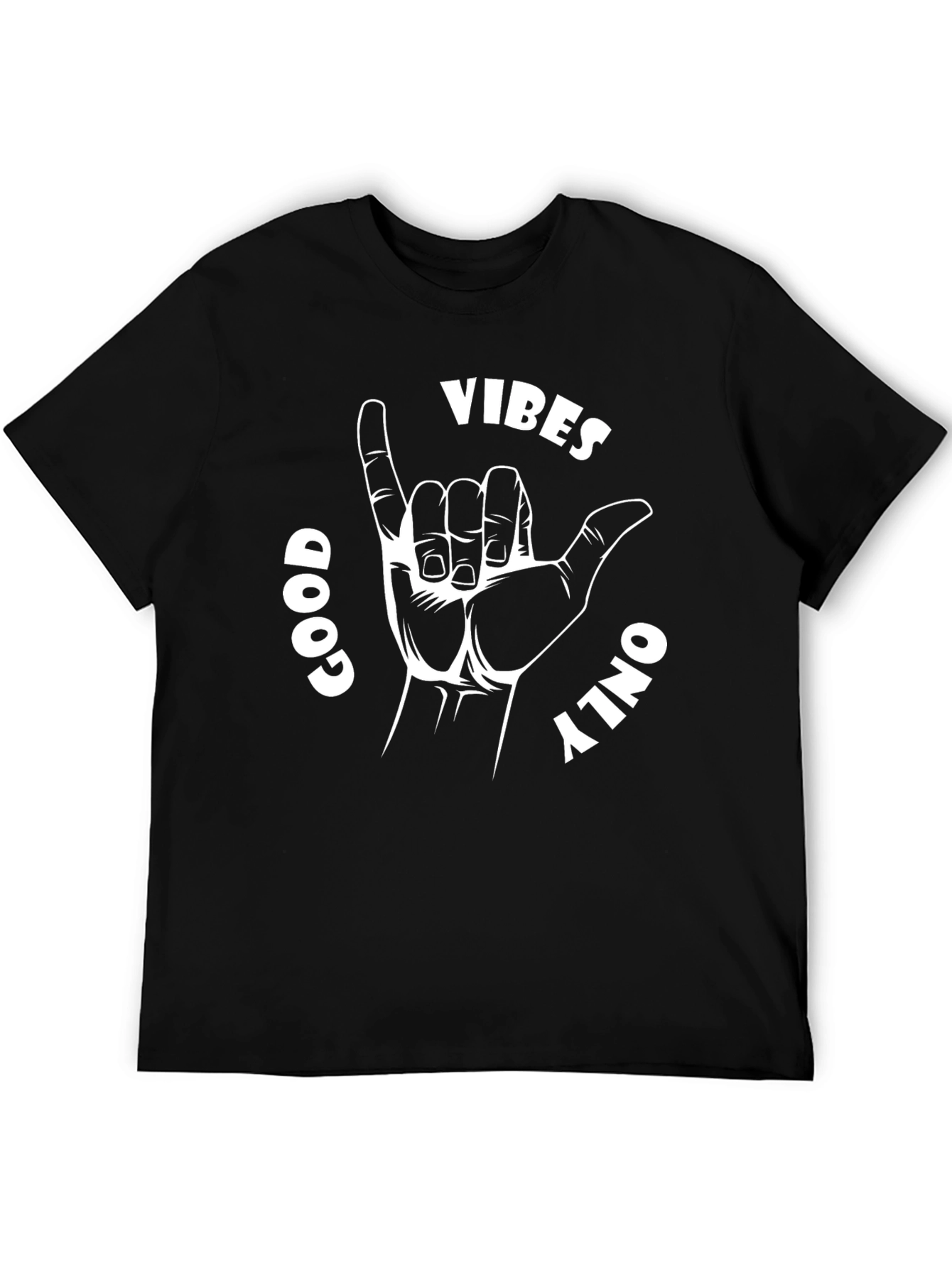 Good Vibes Only Black Graphic Tee