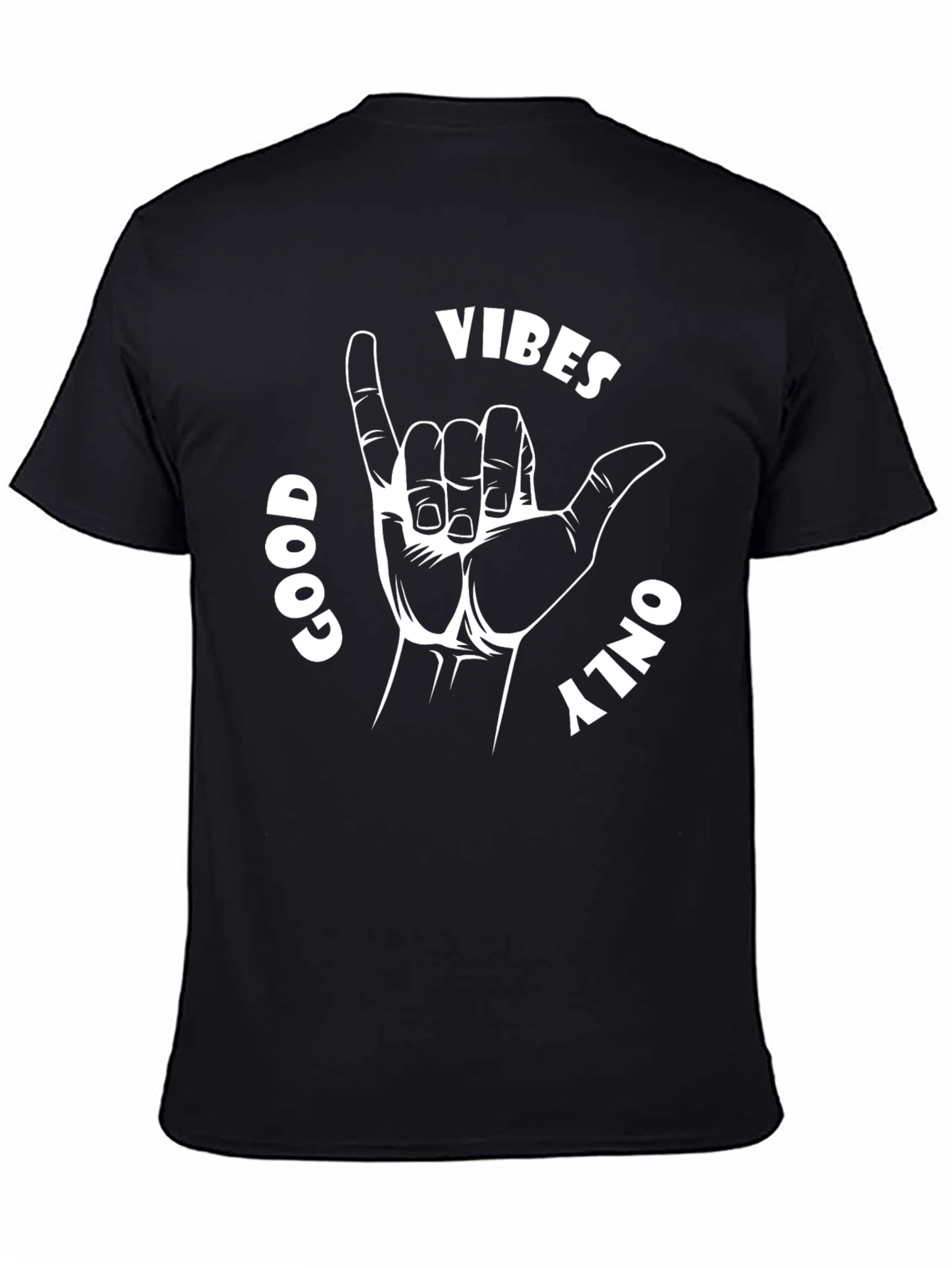 Good Vibes Only Black Graphic Tee