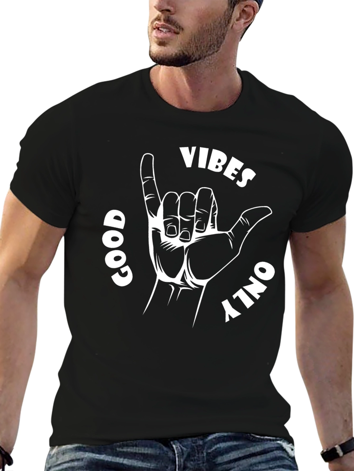 Good Vibes Only Black Graphic Tee