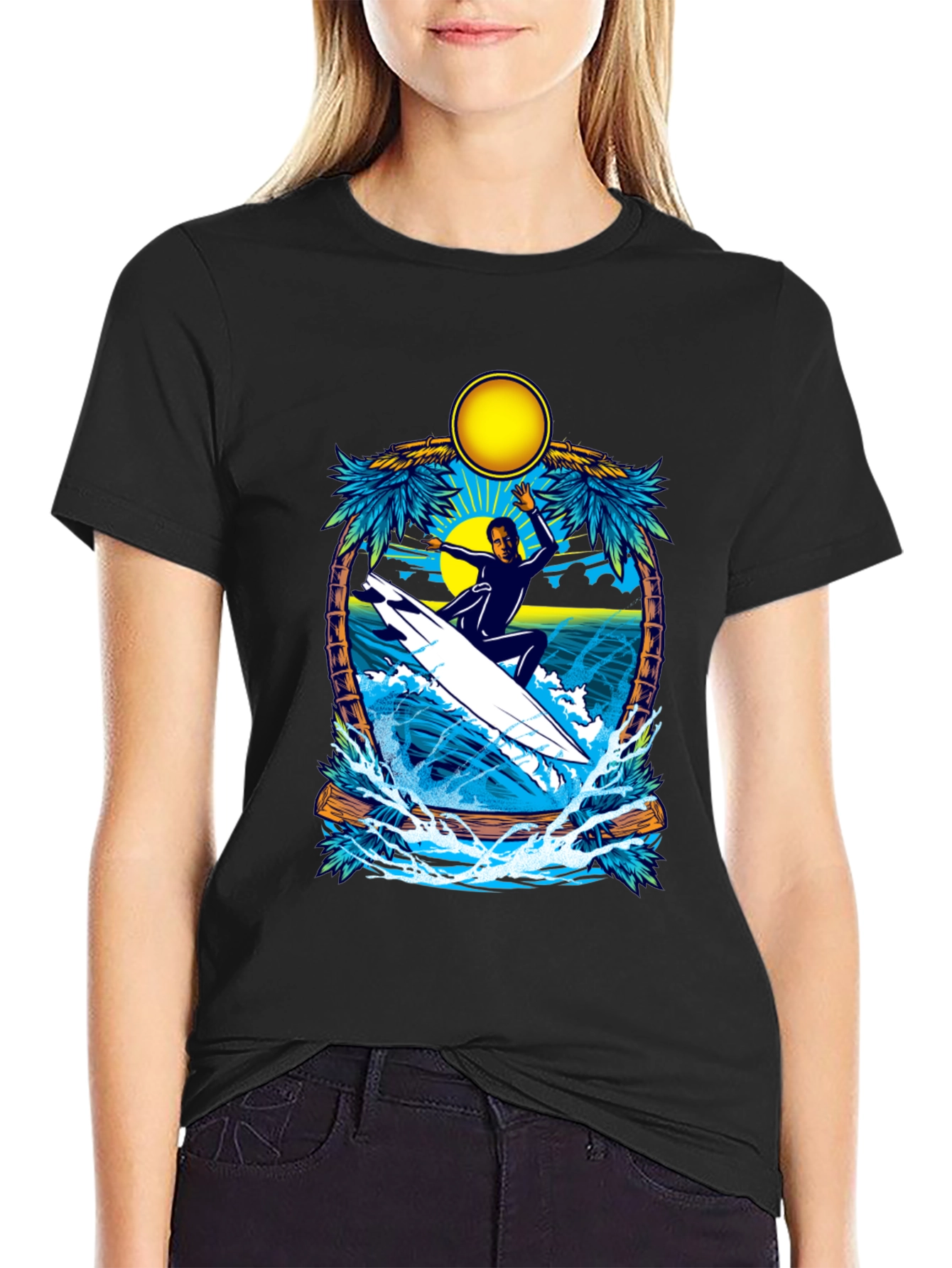 Surfer Graphic Tee - Tropical Vibes
