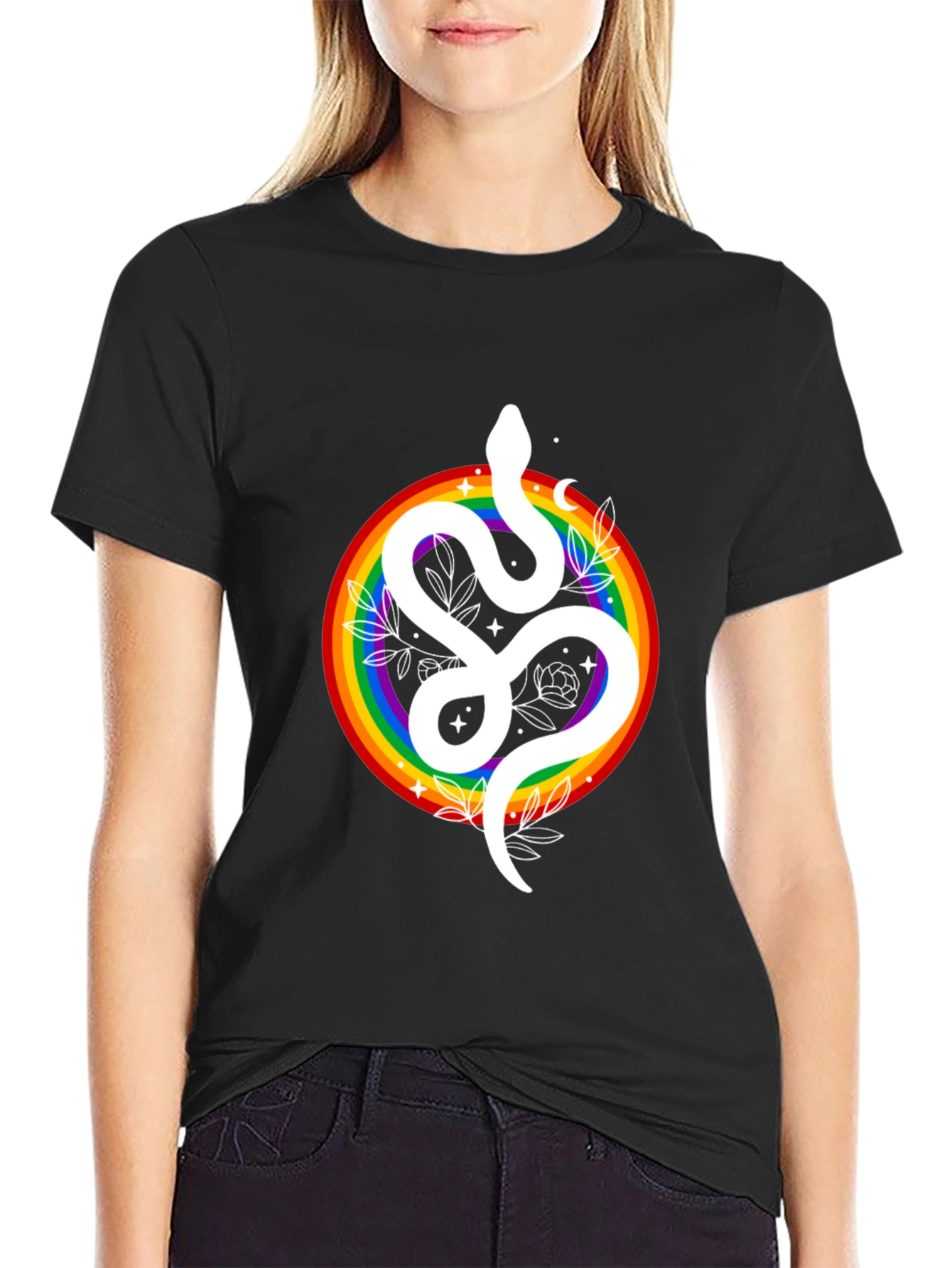 Rainbow Snake Graphic T-Shirt