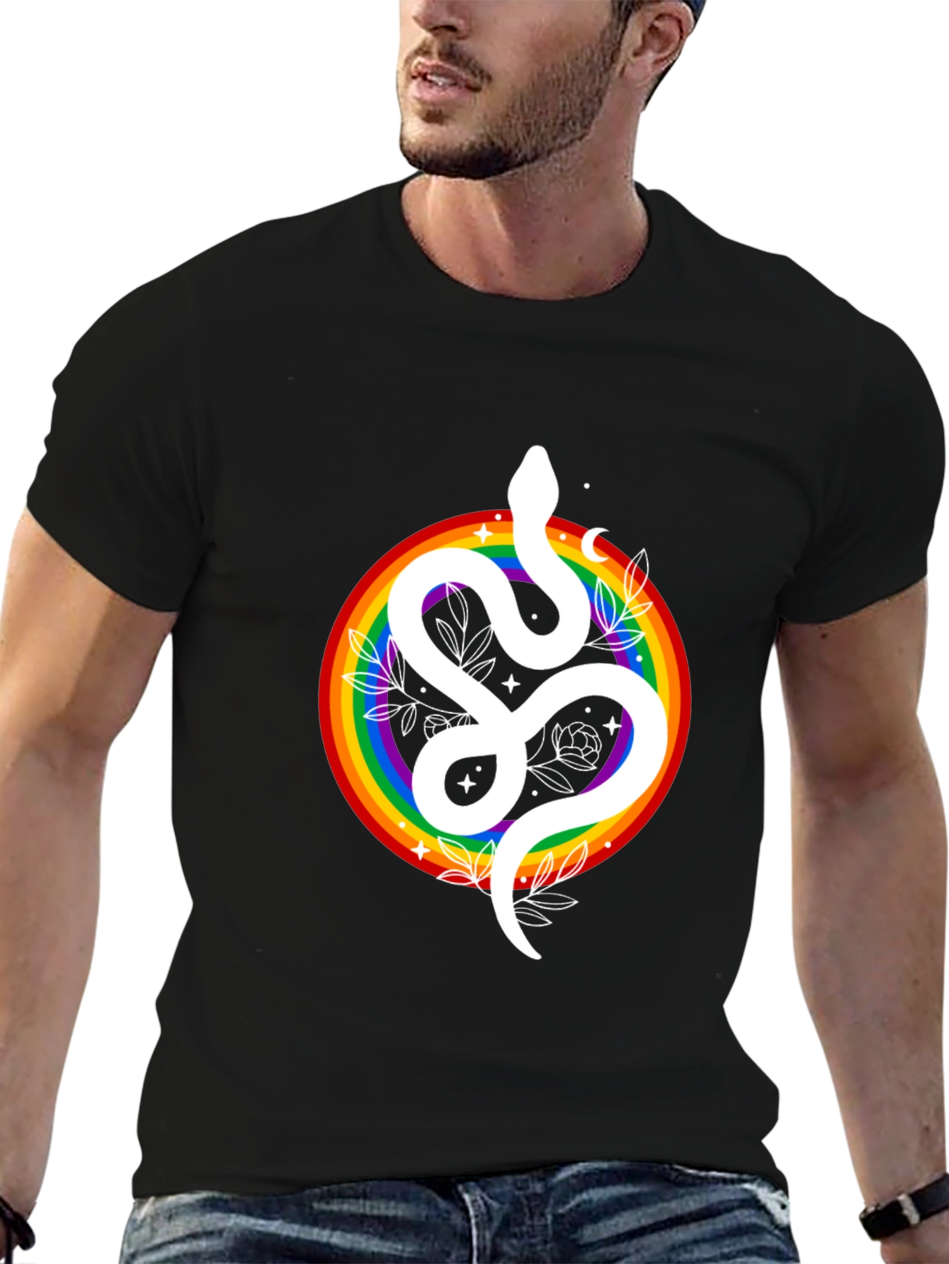 Rainbow Snake Graphic T-Shirt