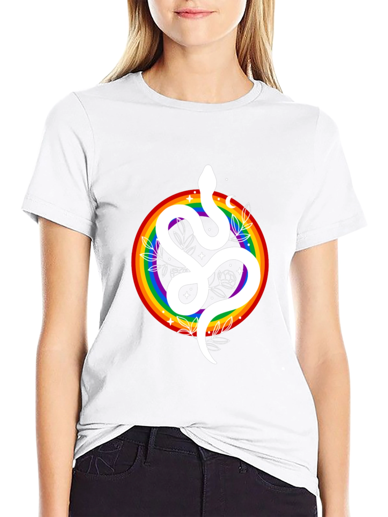 Rainbow Snake Graphic T-Shirt