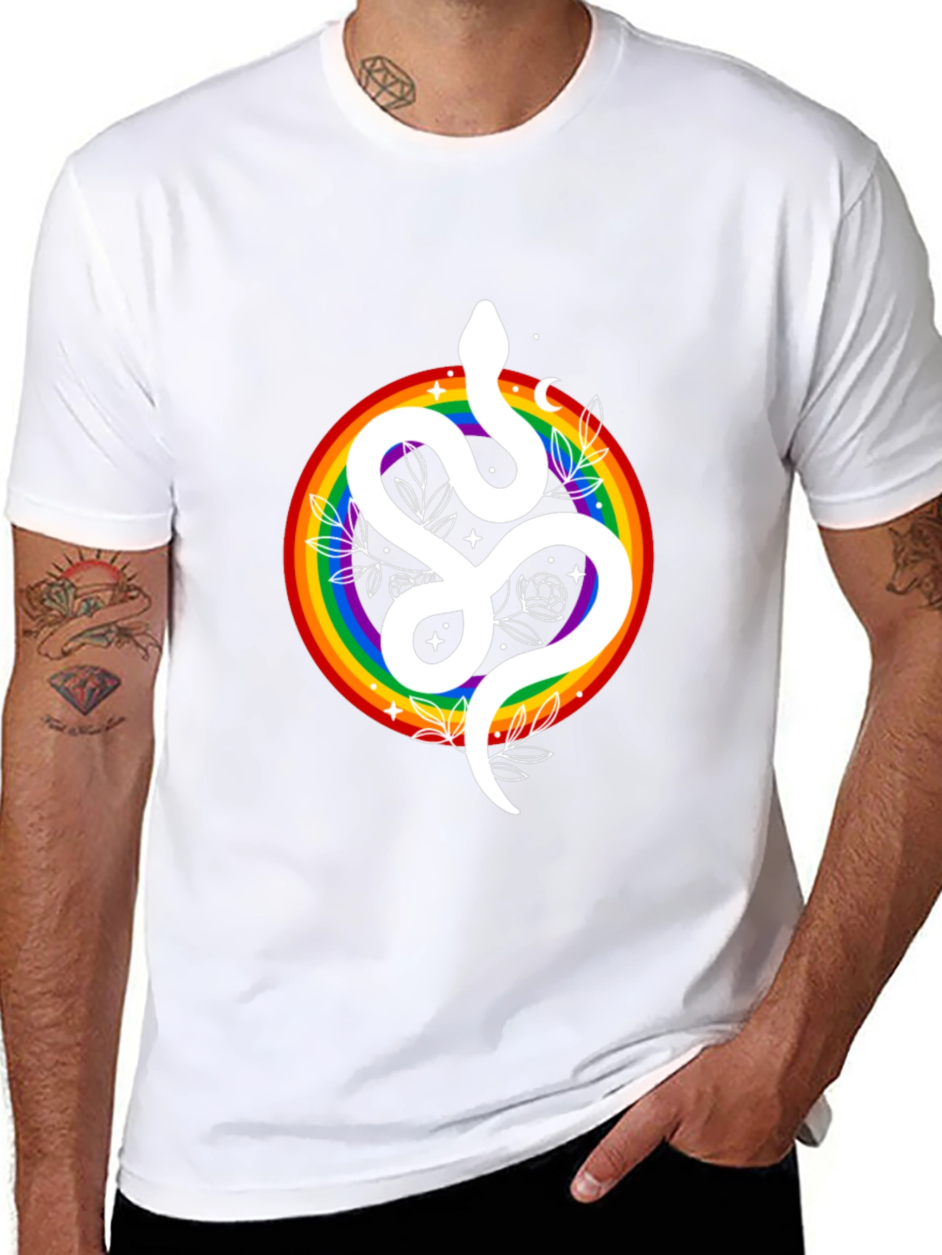 Rainbow Snake Graphic T-Shirt