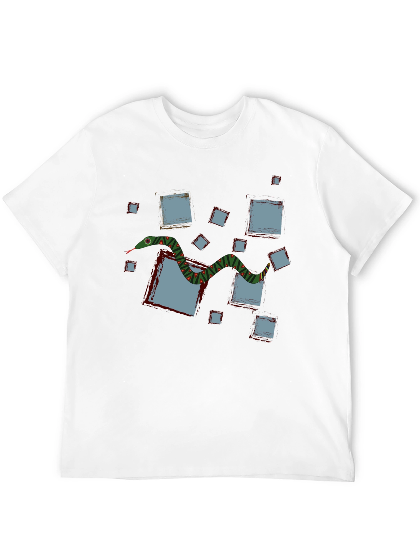 Abstract Snake Graphic T-Shirt