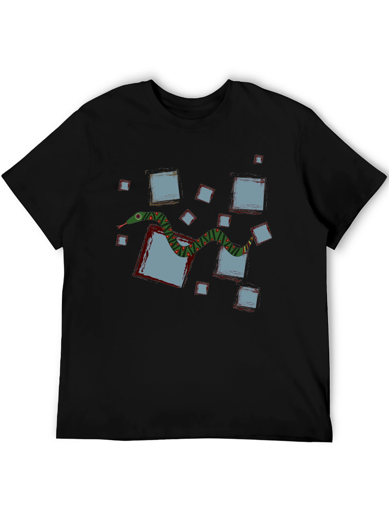 Abstract Snake Graphic T-Shirt
