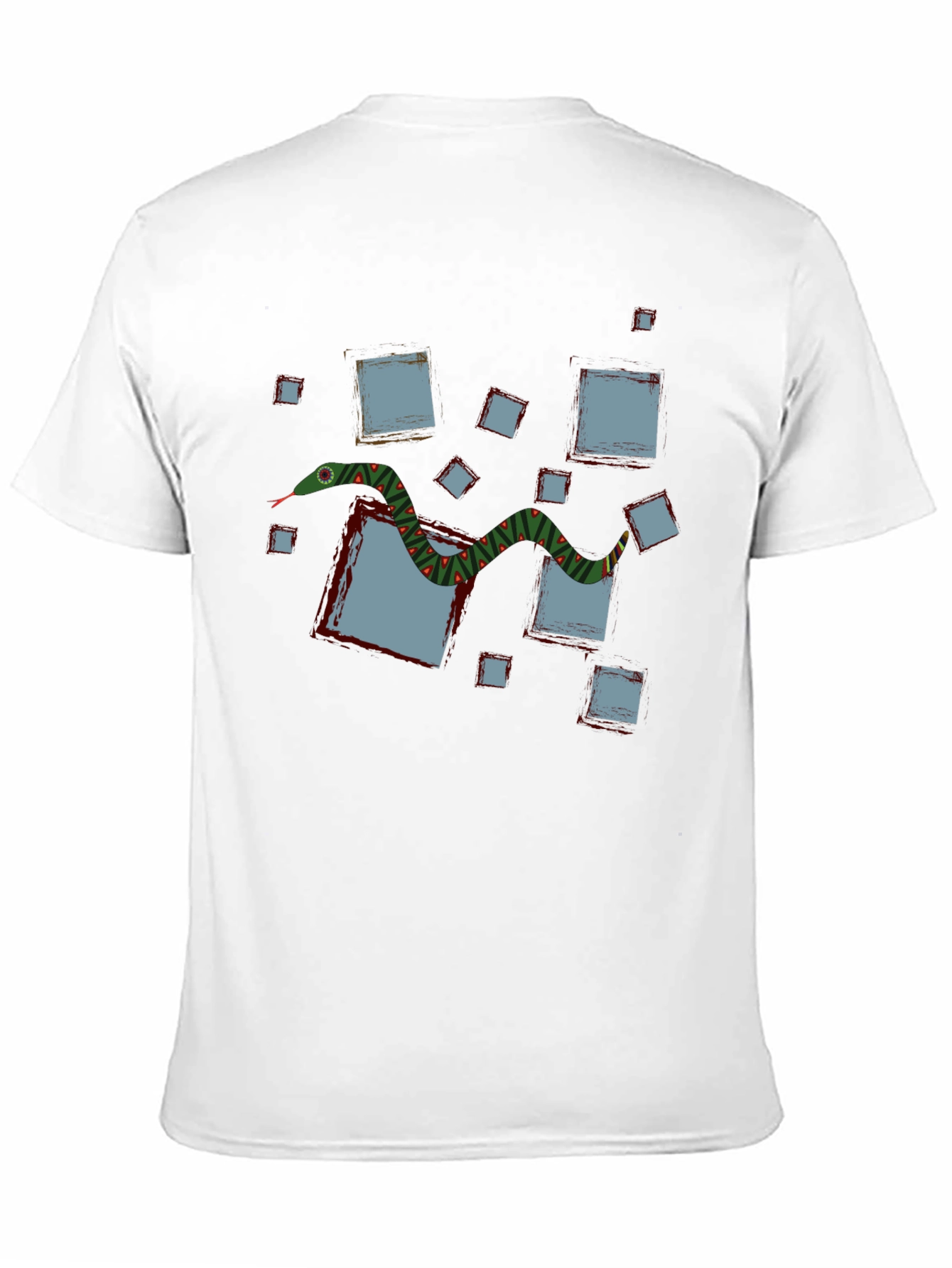 Abstract Snake Graphic T-Shirt