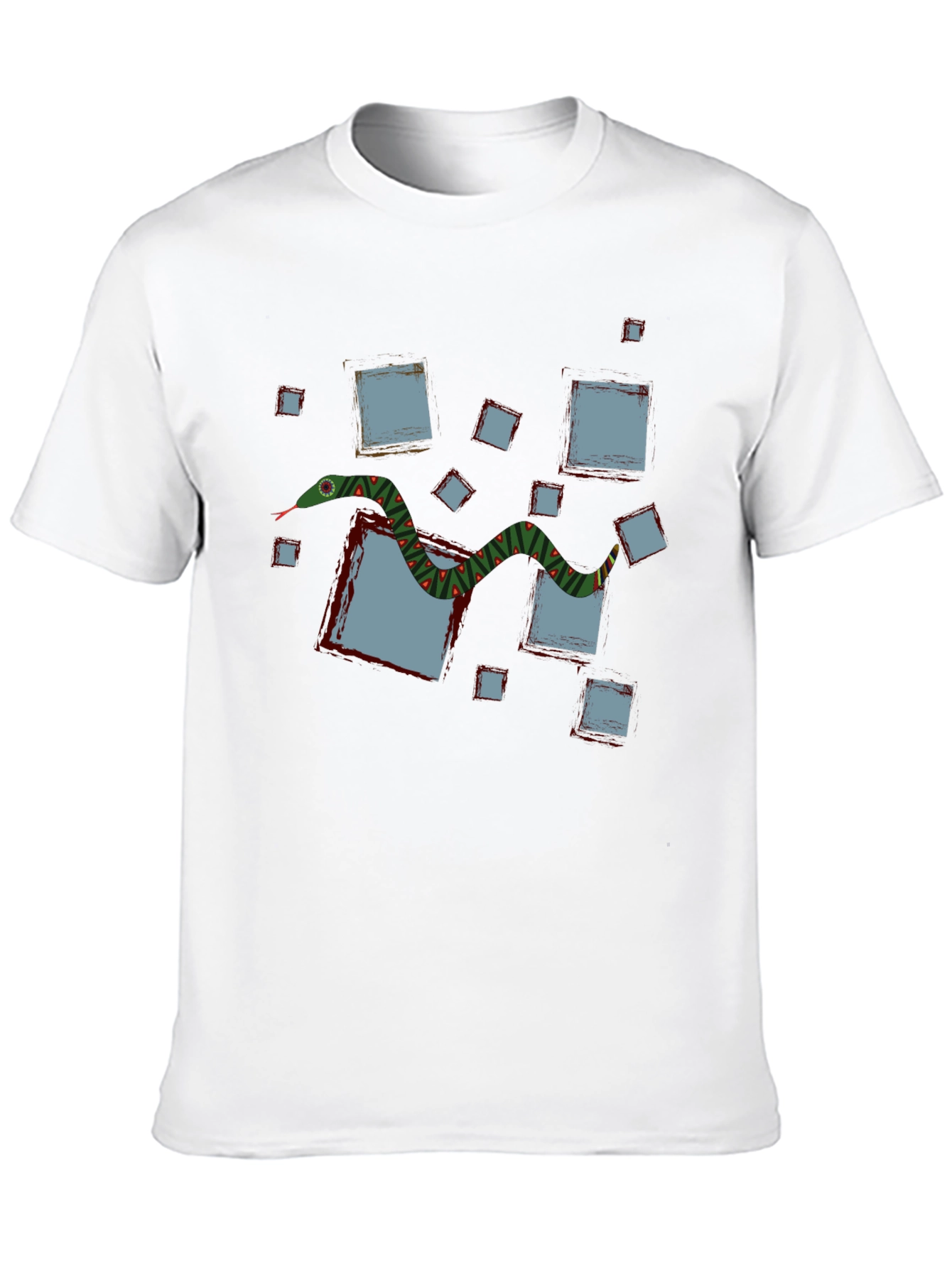Abstract Snake Graphic T-Shirt