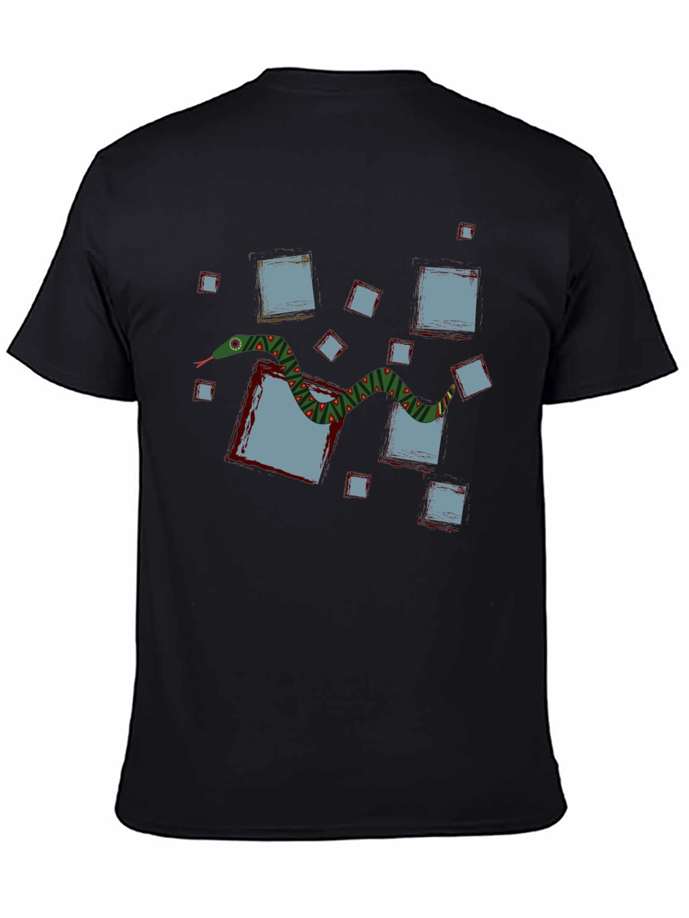 Abstract Snake Graphic T-Shirt