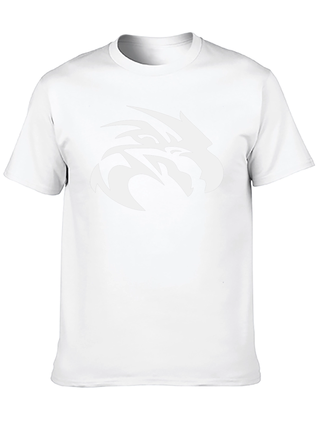 Black T-Shirt with White Eagle Head Graphic