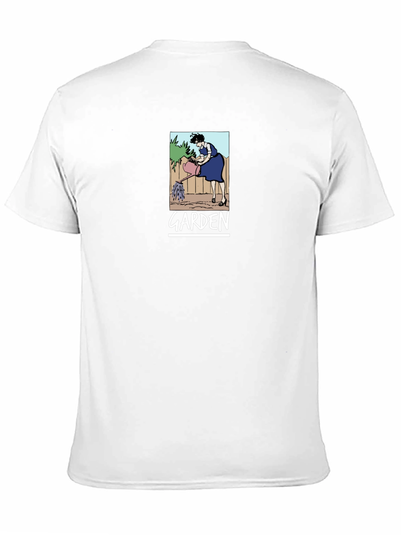 Garden Cartoon Graphic T-Shirt Black