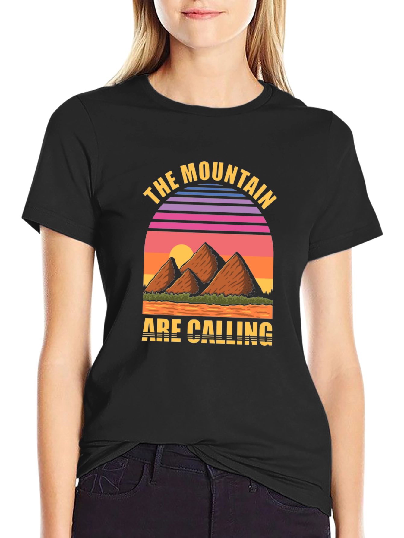 The Mountain Are Calling Black T-Shirt