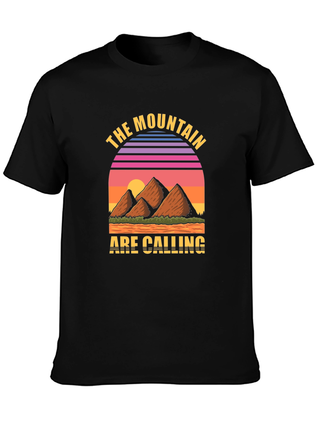 The Mountain Are Calling Black T-Shirt