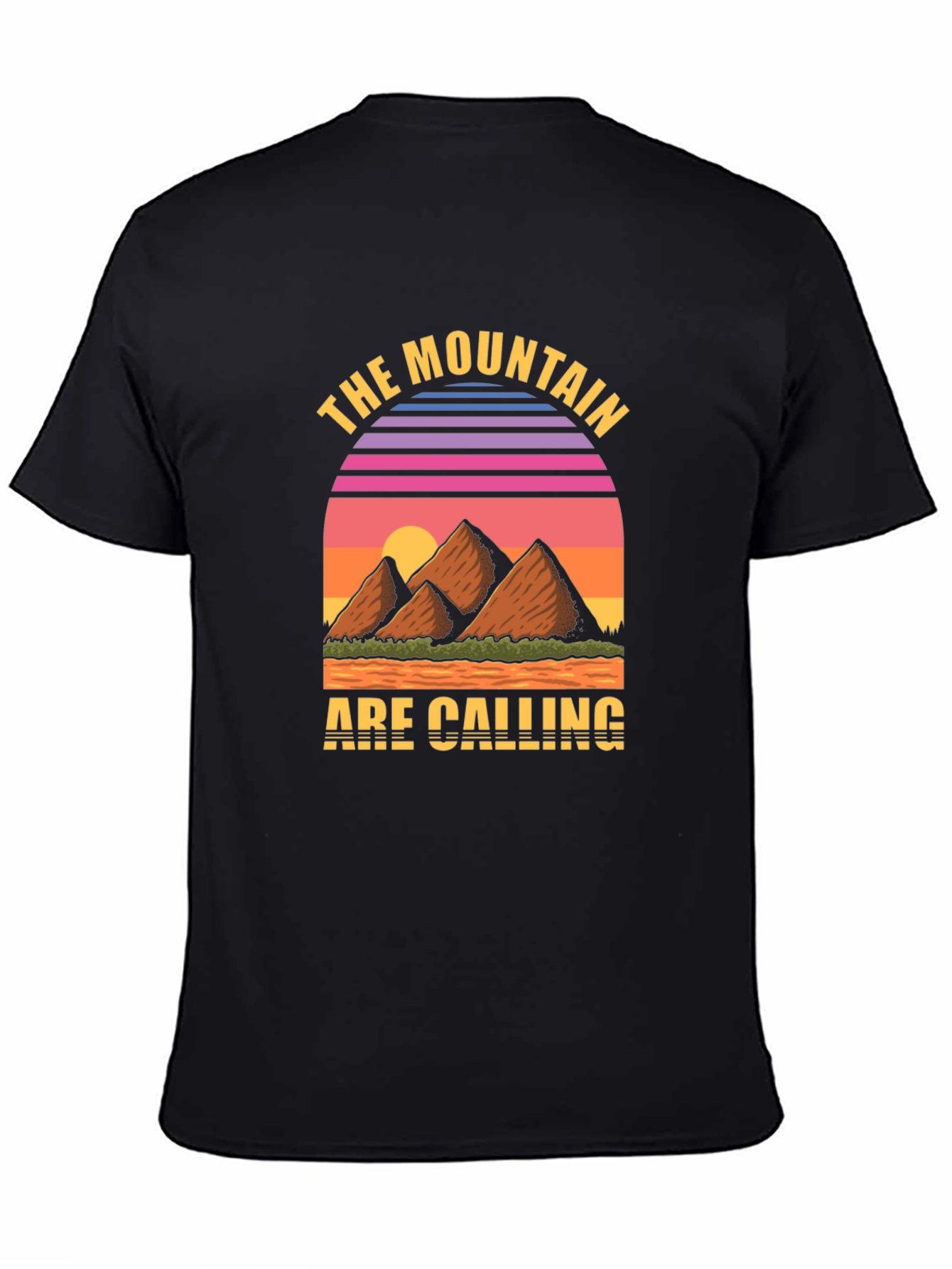 The Mountain Are Calling Black T-Shirt