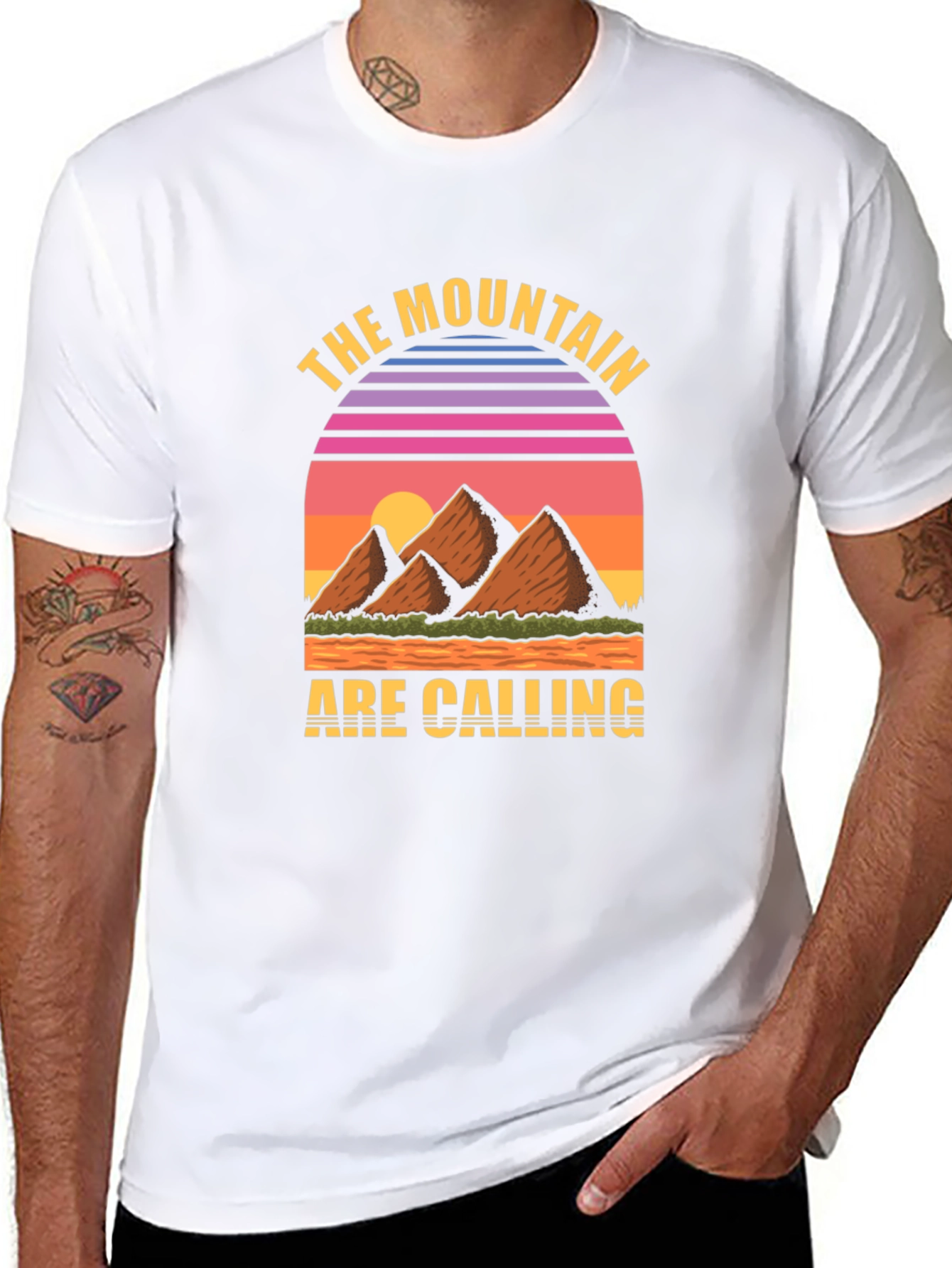 The Mountain Are Calling Black T-Shirt