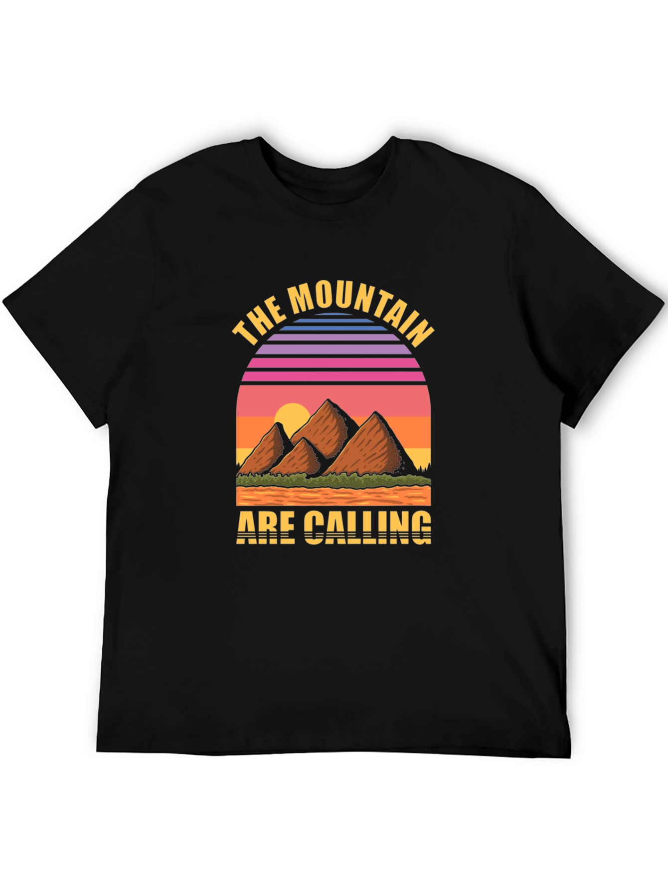 The Mountain Are Calling Black T-Shirt