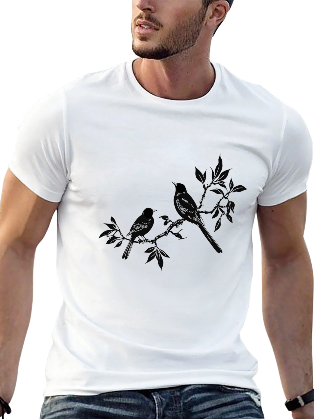 Black Bird Branch Graphic Tee