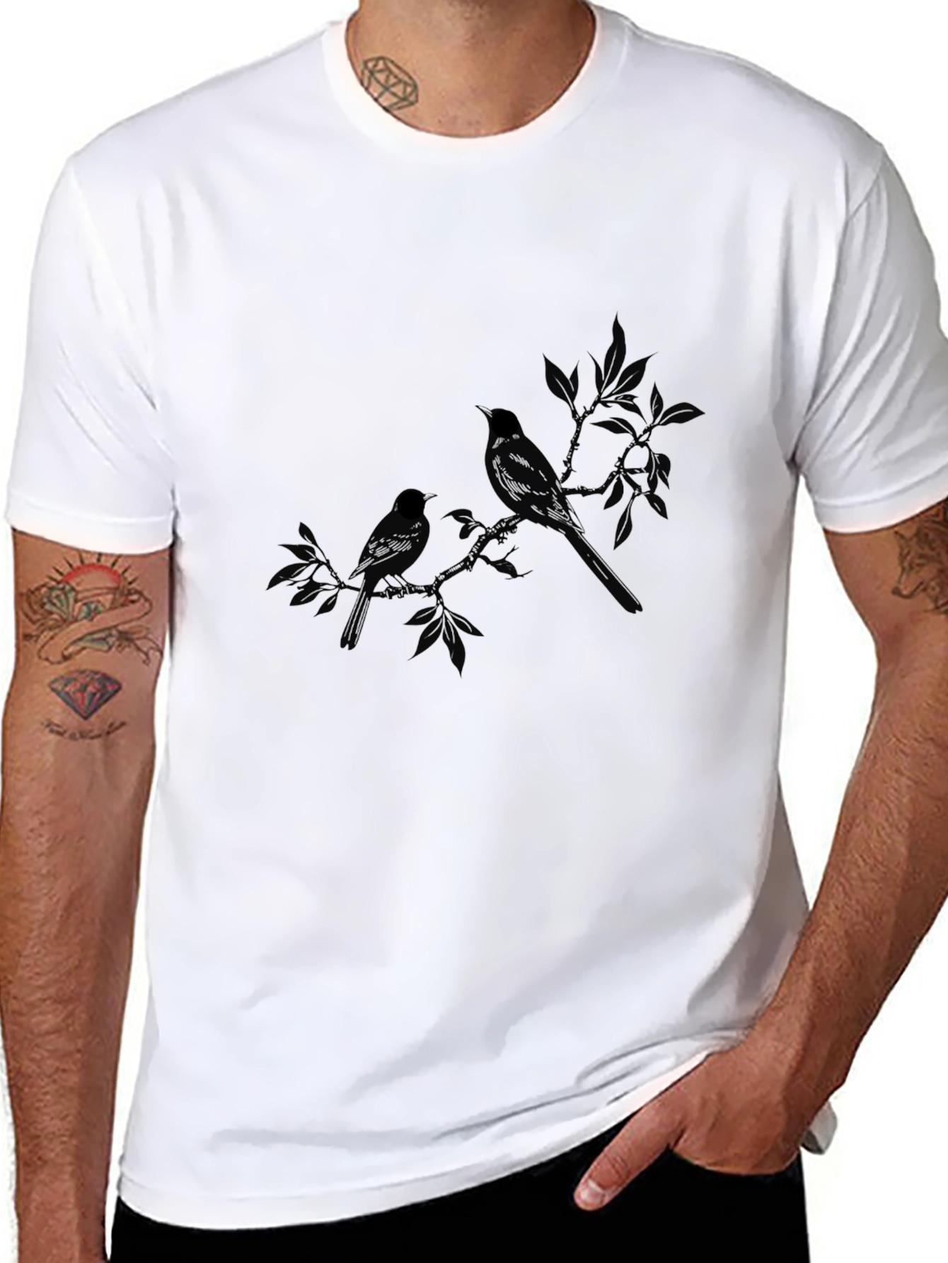 Black Bird Branch Graphic Tee
