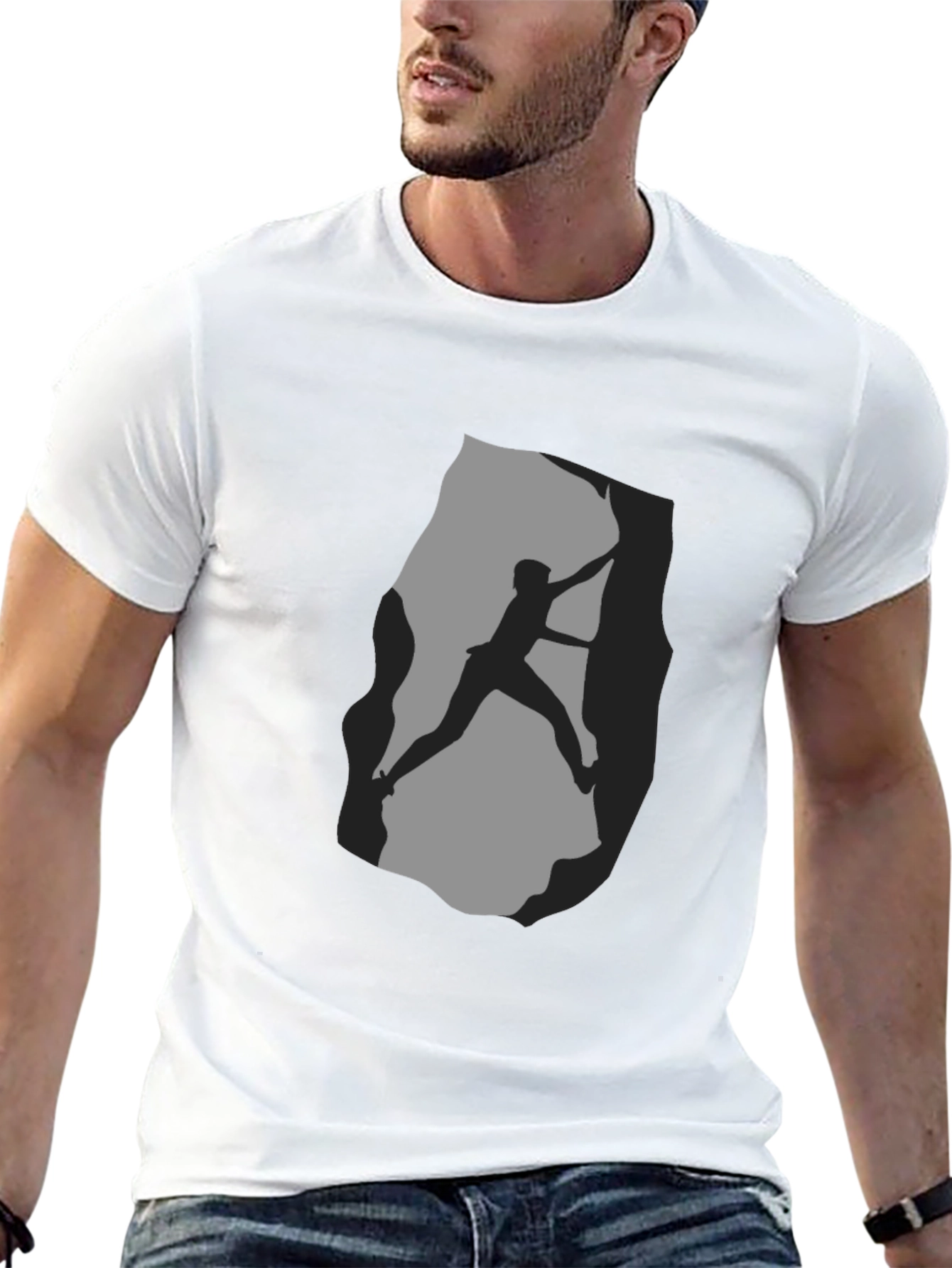 Climbing Silhouette Graphic T-Shirt