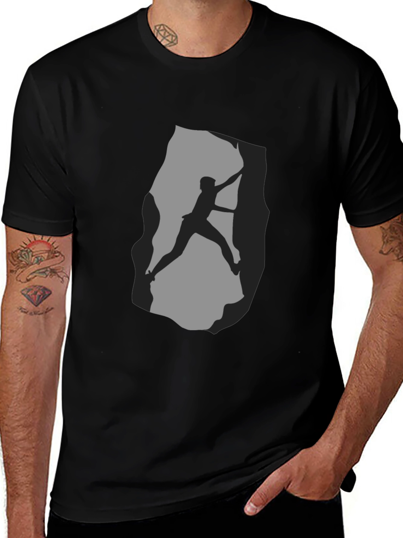 Climbing Silhouette Graphic T-Shirt