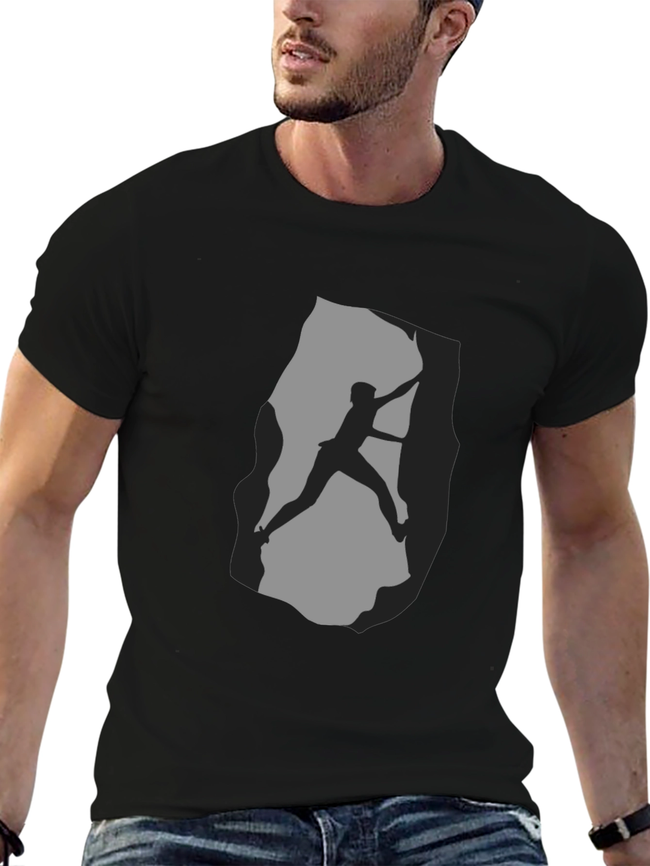 Climbing Silhouette Graphic T-Shirt