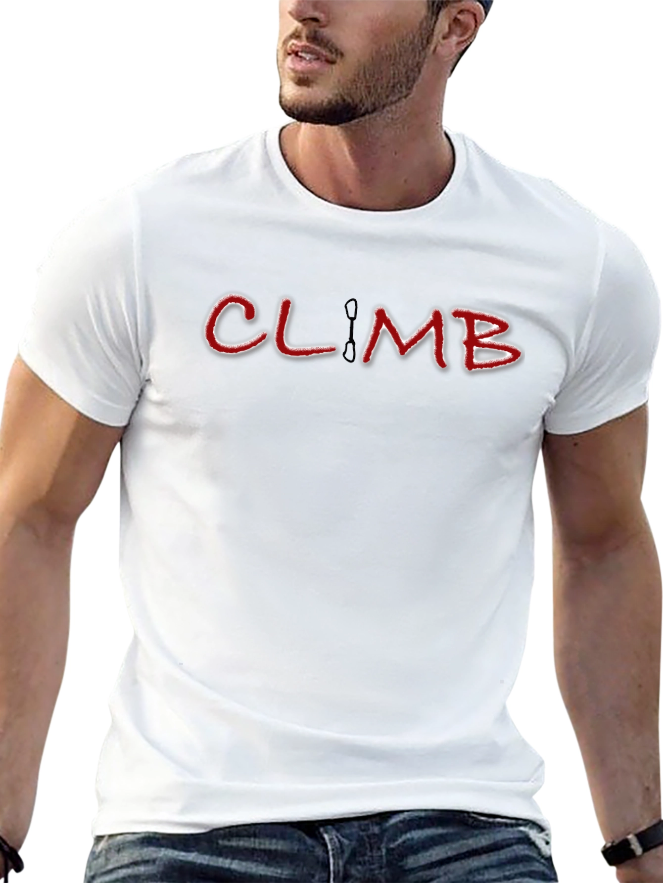Climb Graphic Tee - Black Cotton Blend