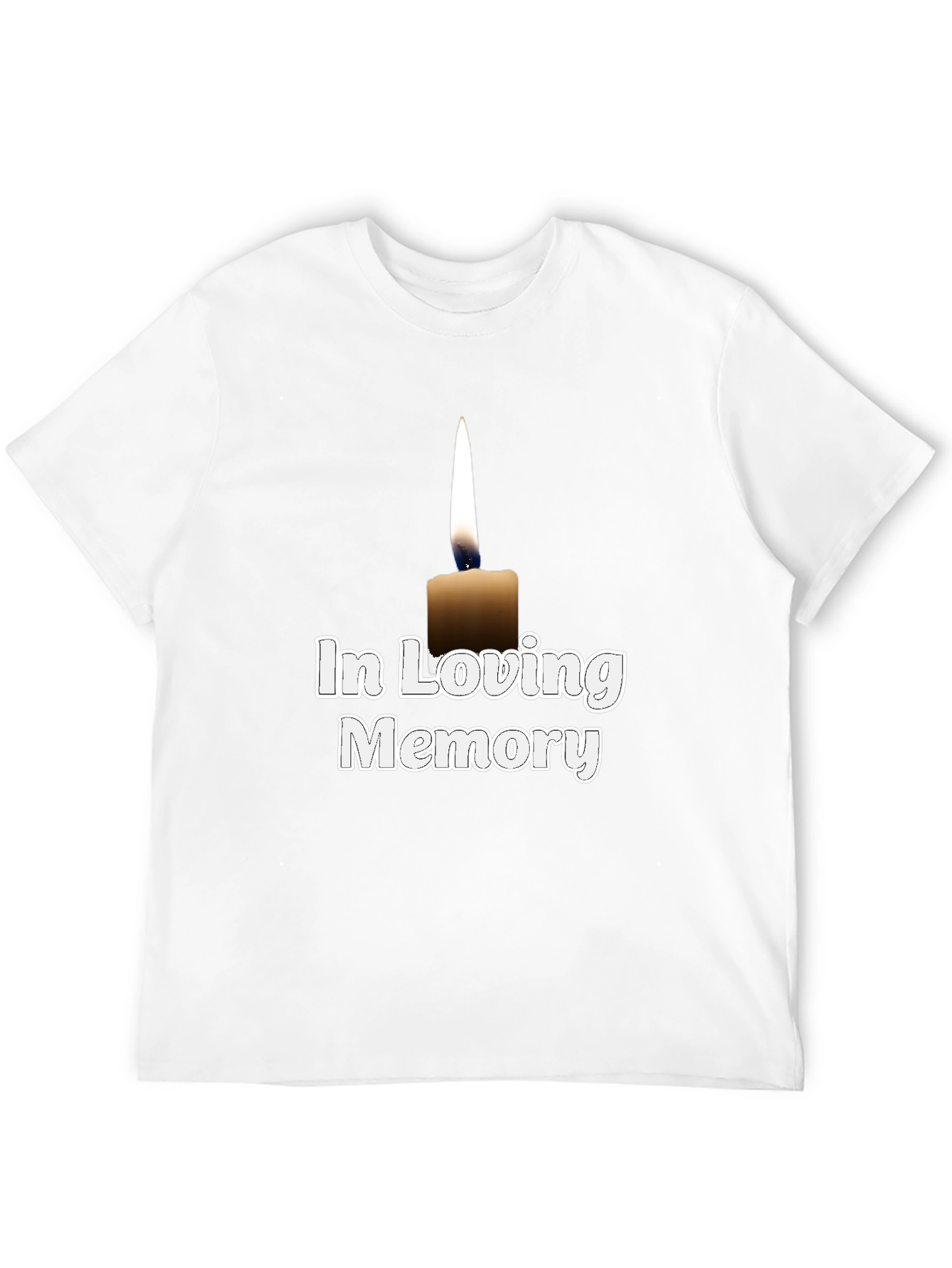 In Loving Memory Candle T-Shirt - Black