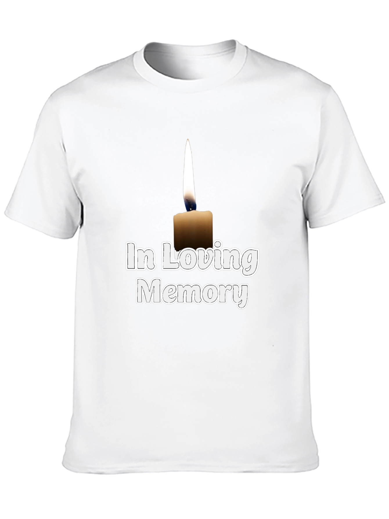 In Loving Memory Candle T-Shirt - Black